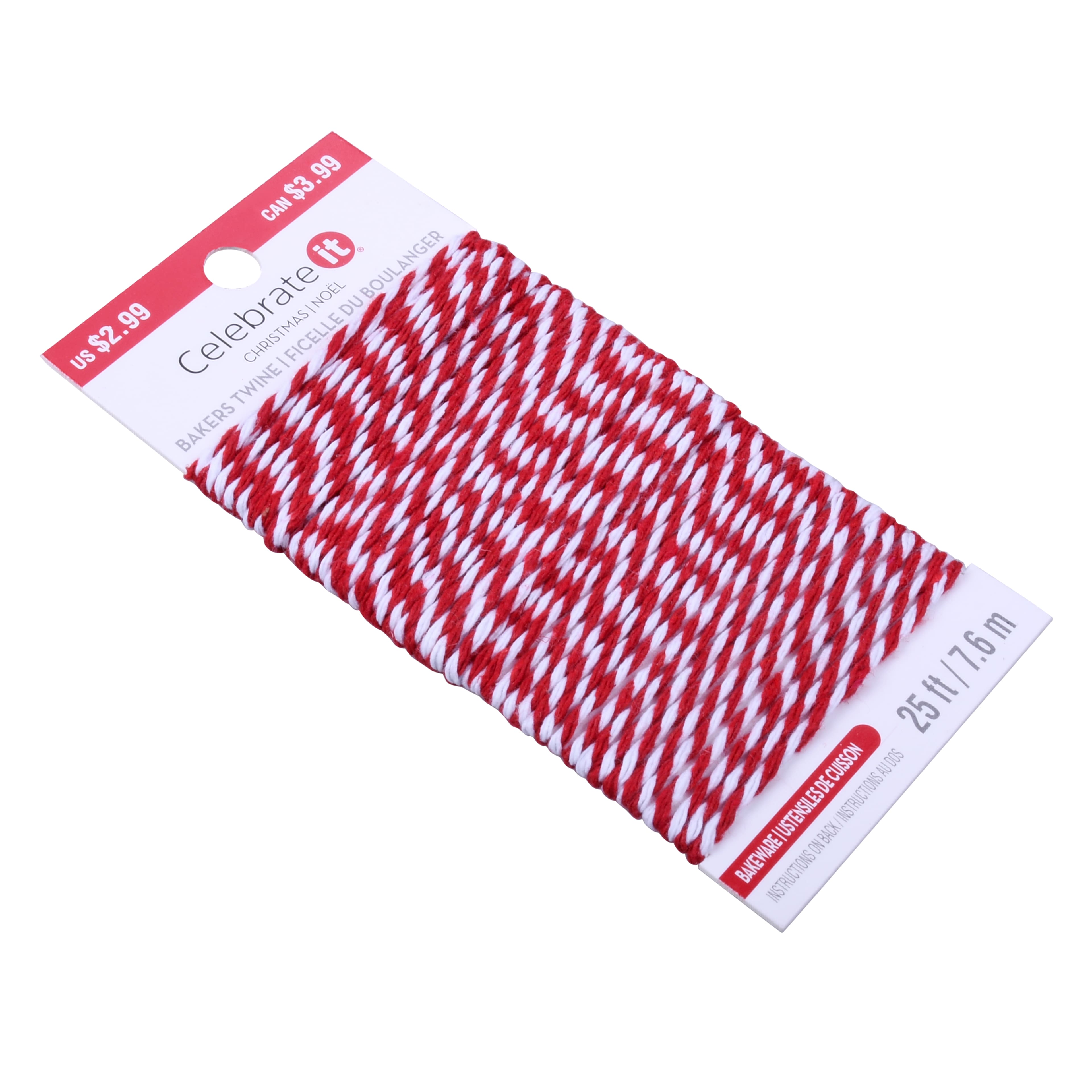 25ft. Red &#x26; White Baker&#x27;s Twine by Celebrate It&#xAE;