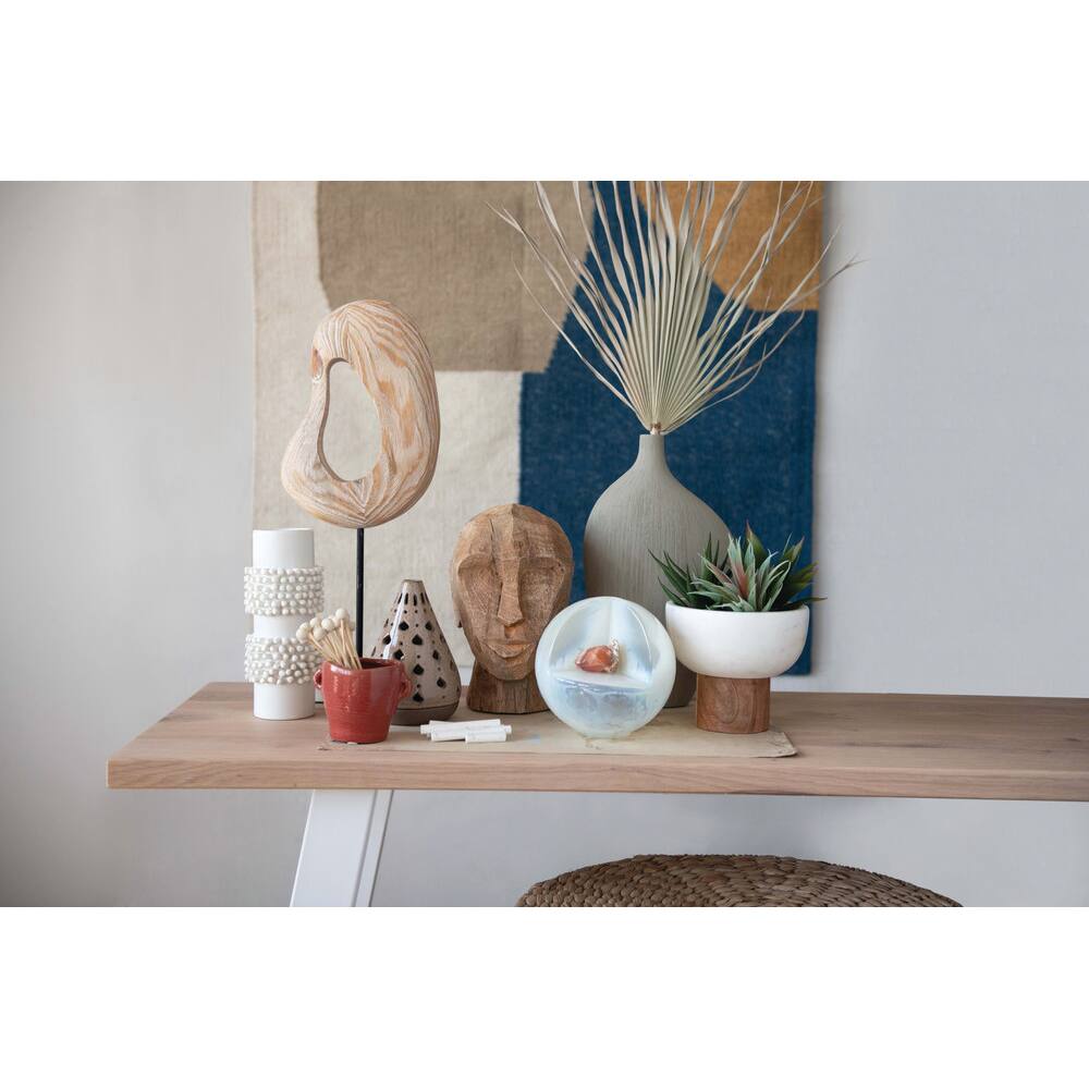 Hello Honey® 8" Handmade Poodle Cut Stoneware Vase