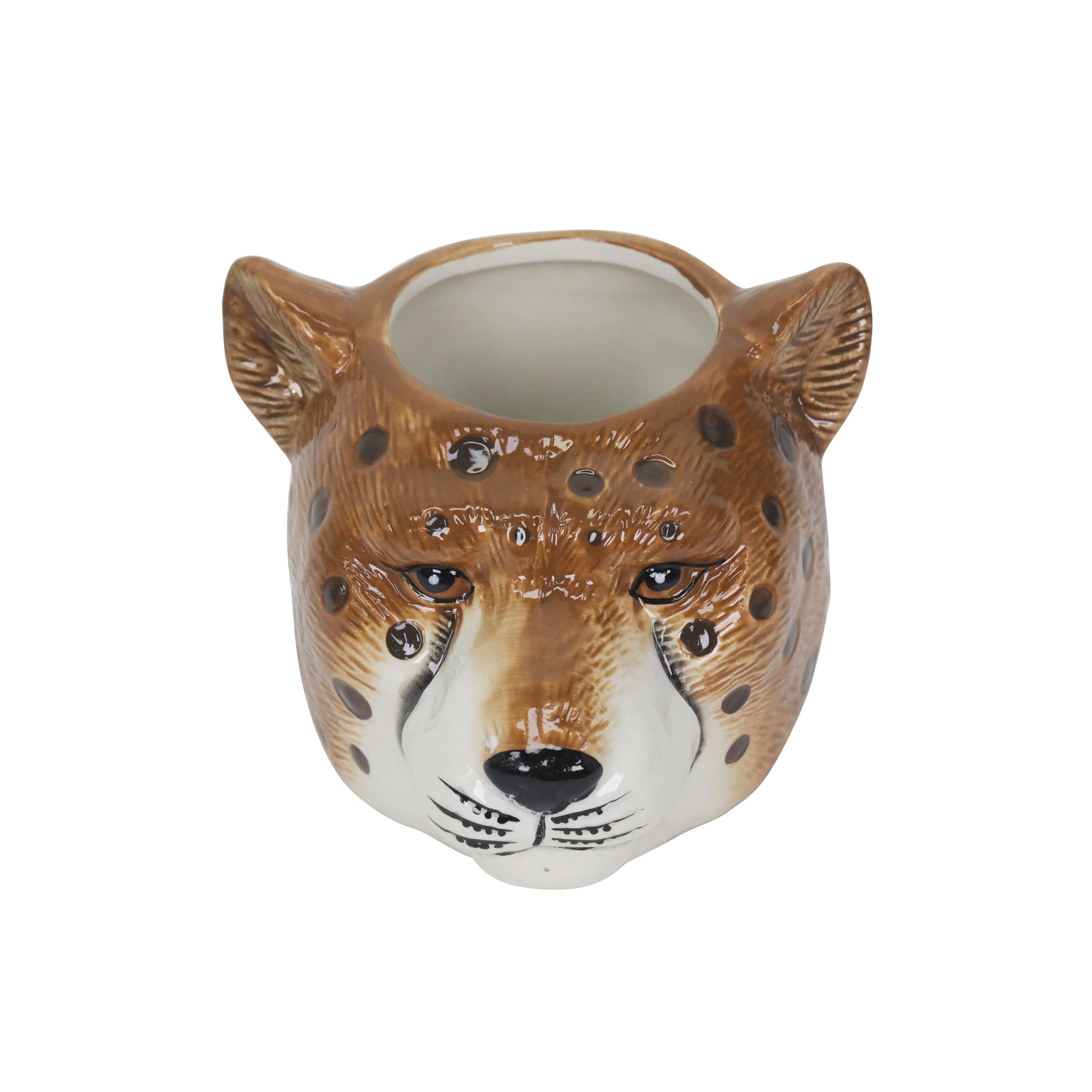 5.5&#x22; Cheetah Head Ceramic Container by Ashland&#xAE;