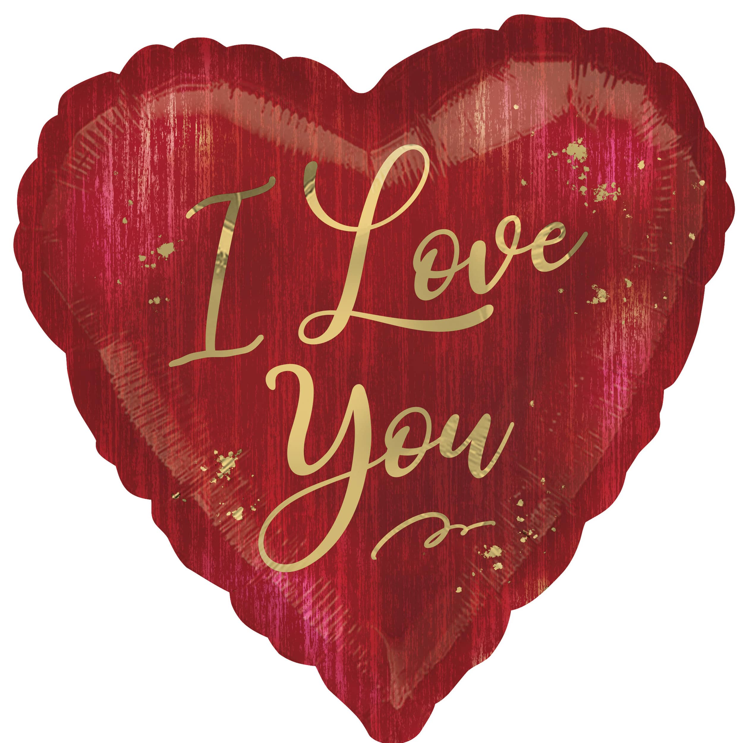 Ballon métallisé rouge « I Love You » de 71,1 cm Jumbo HX