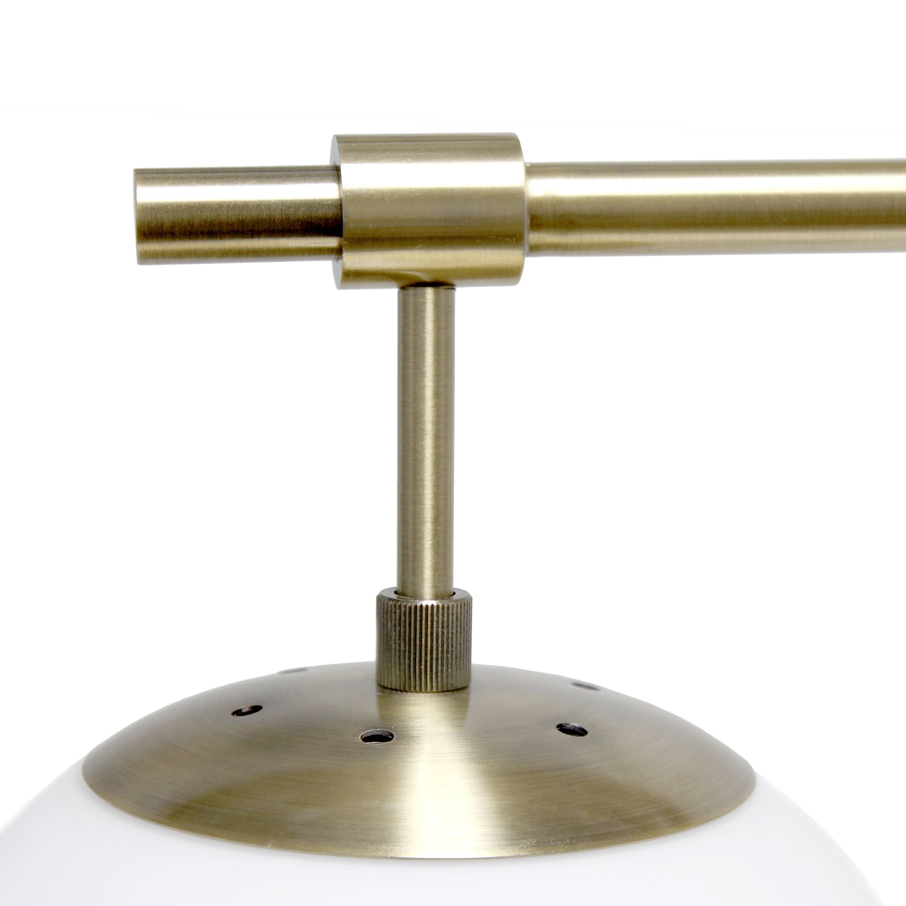 Lalia Home Studio Loft 21&#x22; White Globe Shade Table Lamp