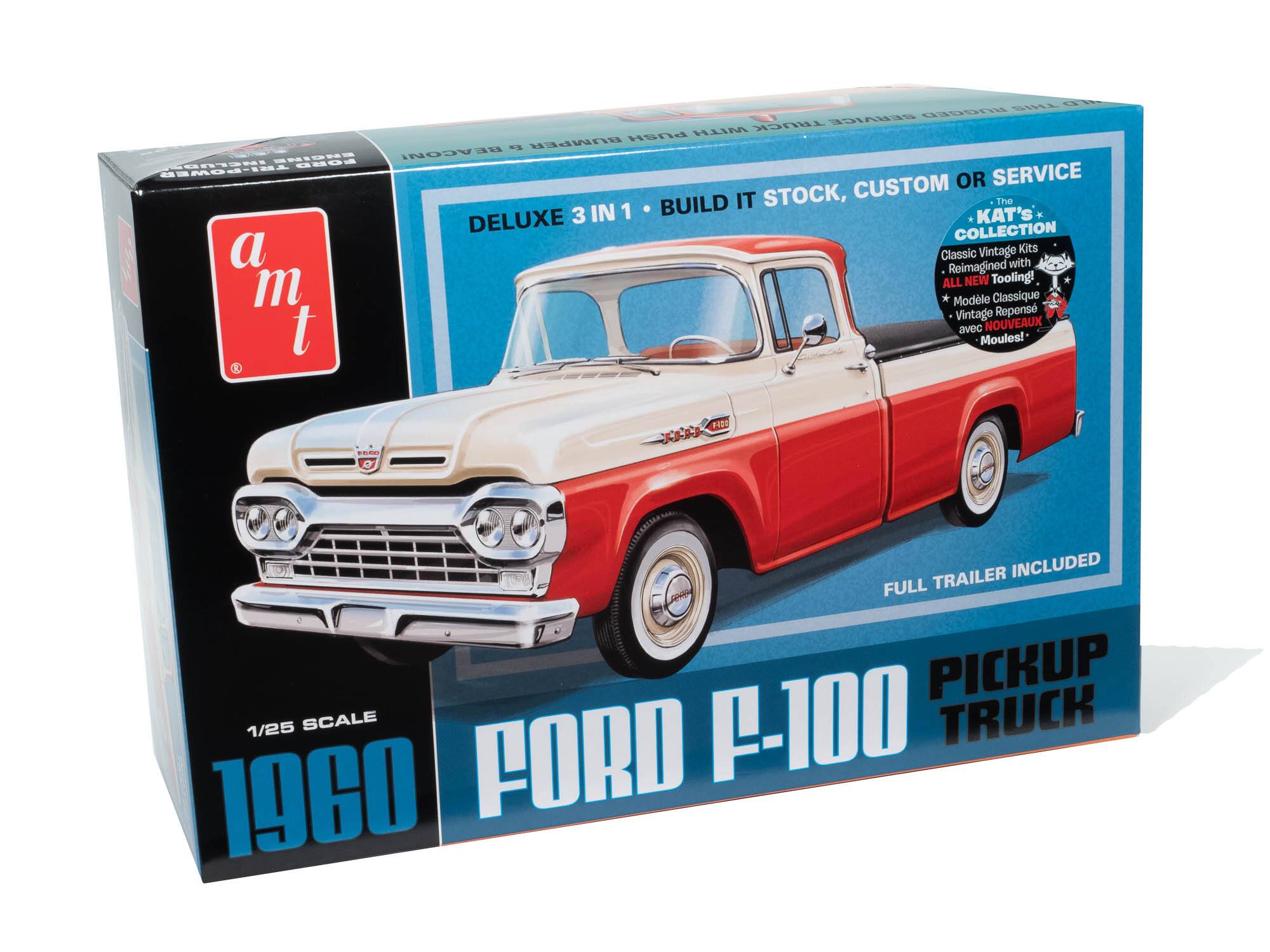 AMT® 1960 Ford F-100 Pickup with Trailer 1:25 Scale Model Kit