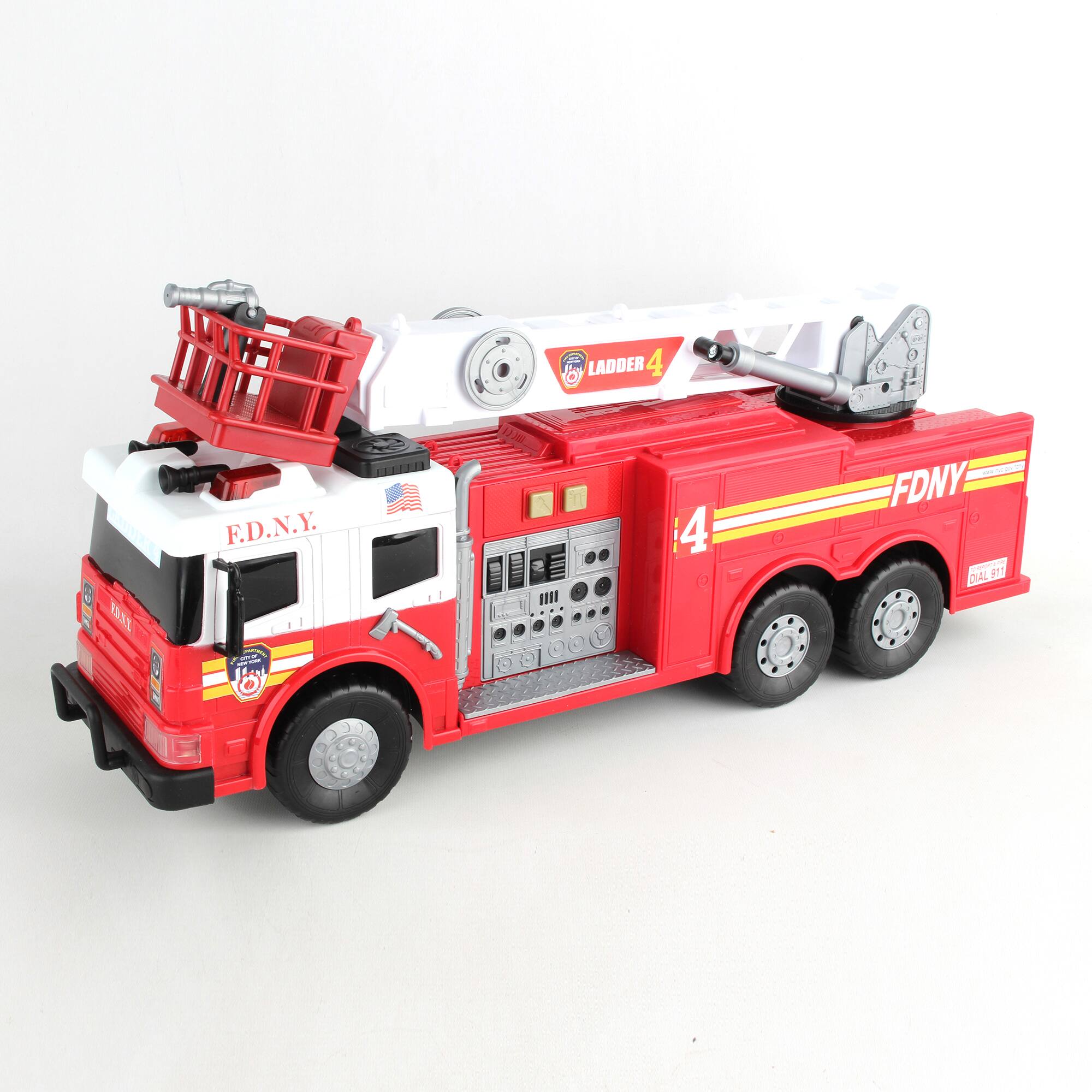 Daron FDNY: 24&#x22; Ladder &#x26; Fire Truck Toy