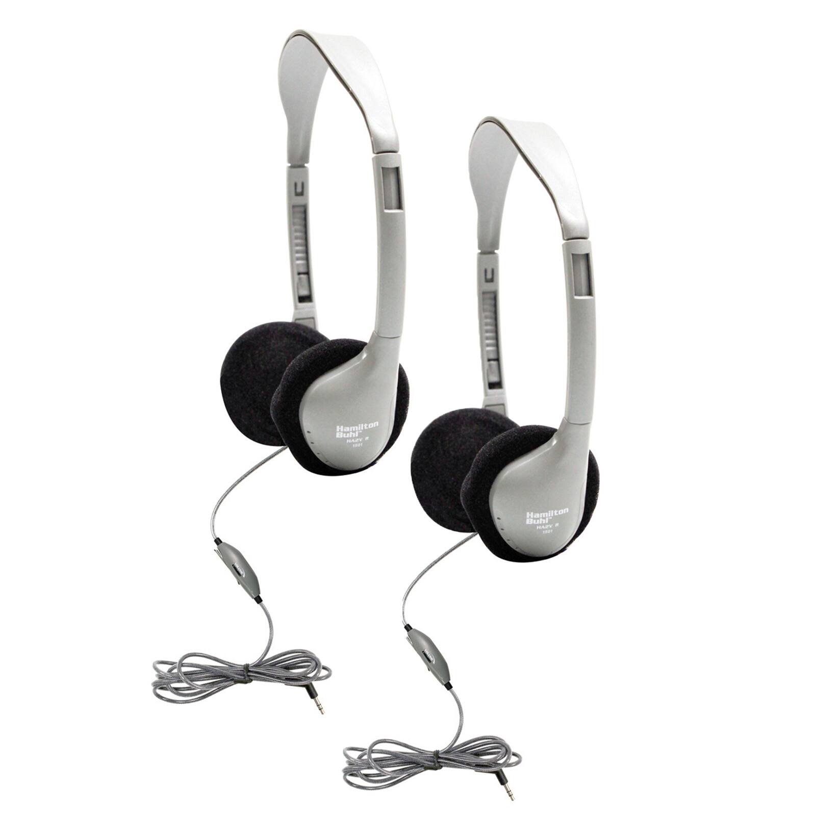 HamiltonBuhl® SchoolMate™ HA2V On-Ear Stereo Headphones with Microphone, 2ct.