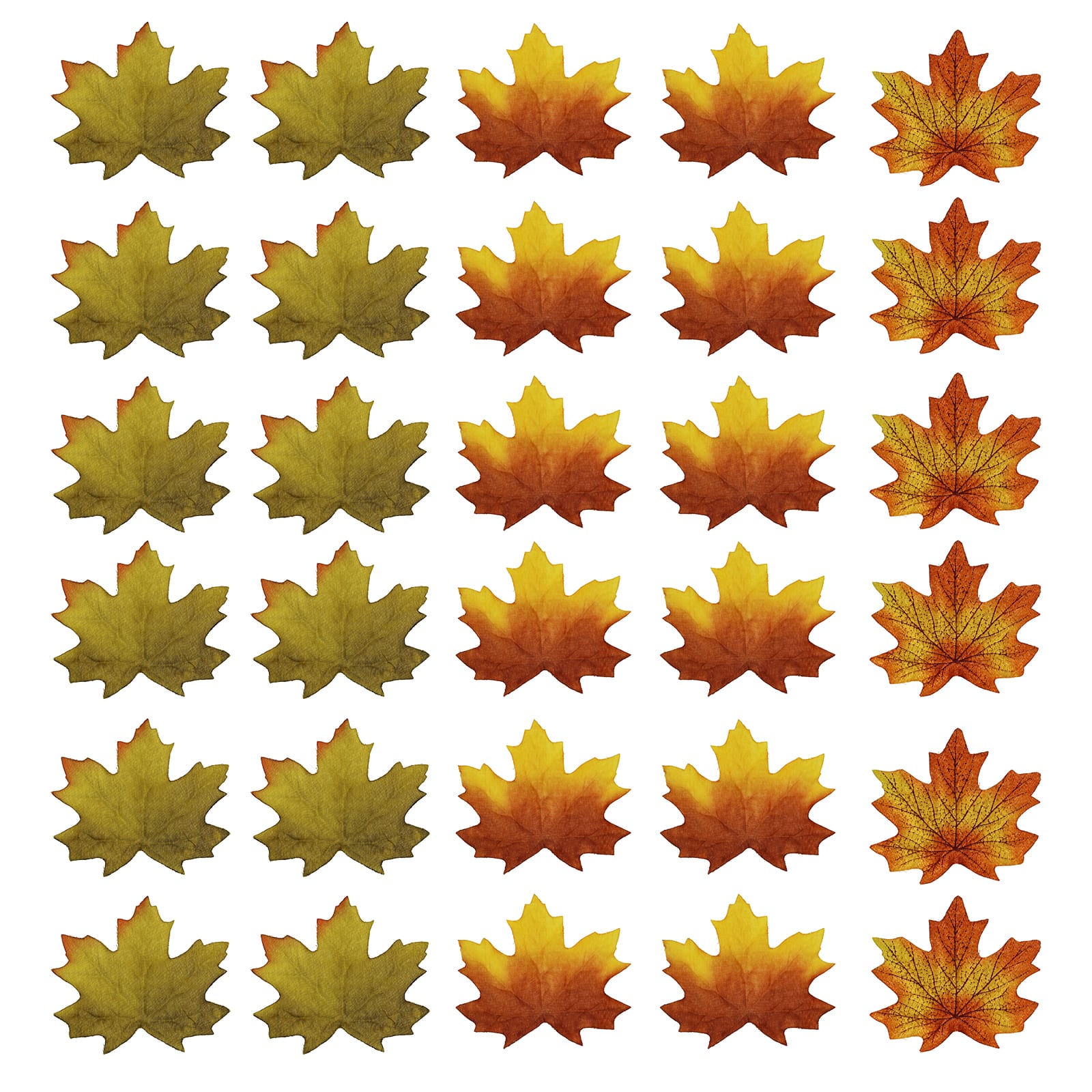 Yellow, Orange &#x26; Green Maple Leaves with Shimmer, 30ct. by Ashland&#xAE;