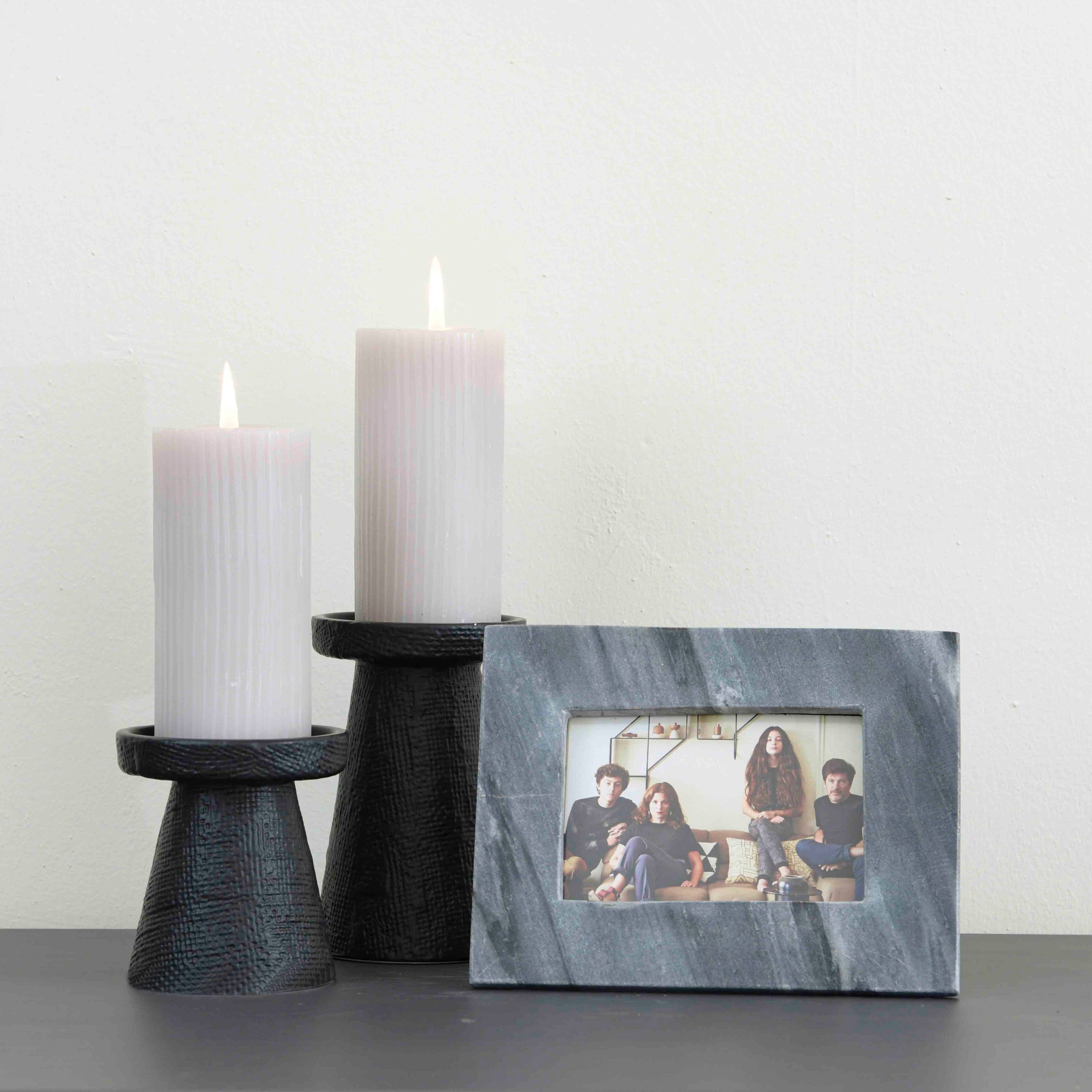 Hello Honey® 2 Pack Gray Marble Photo Frames