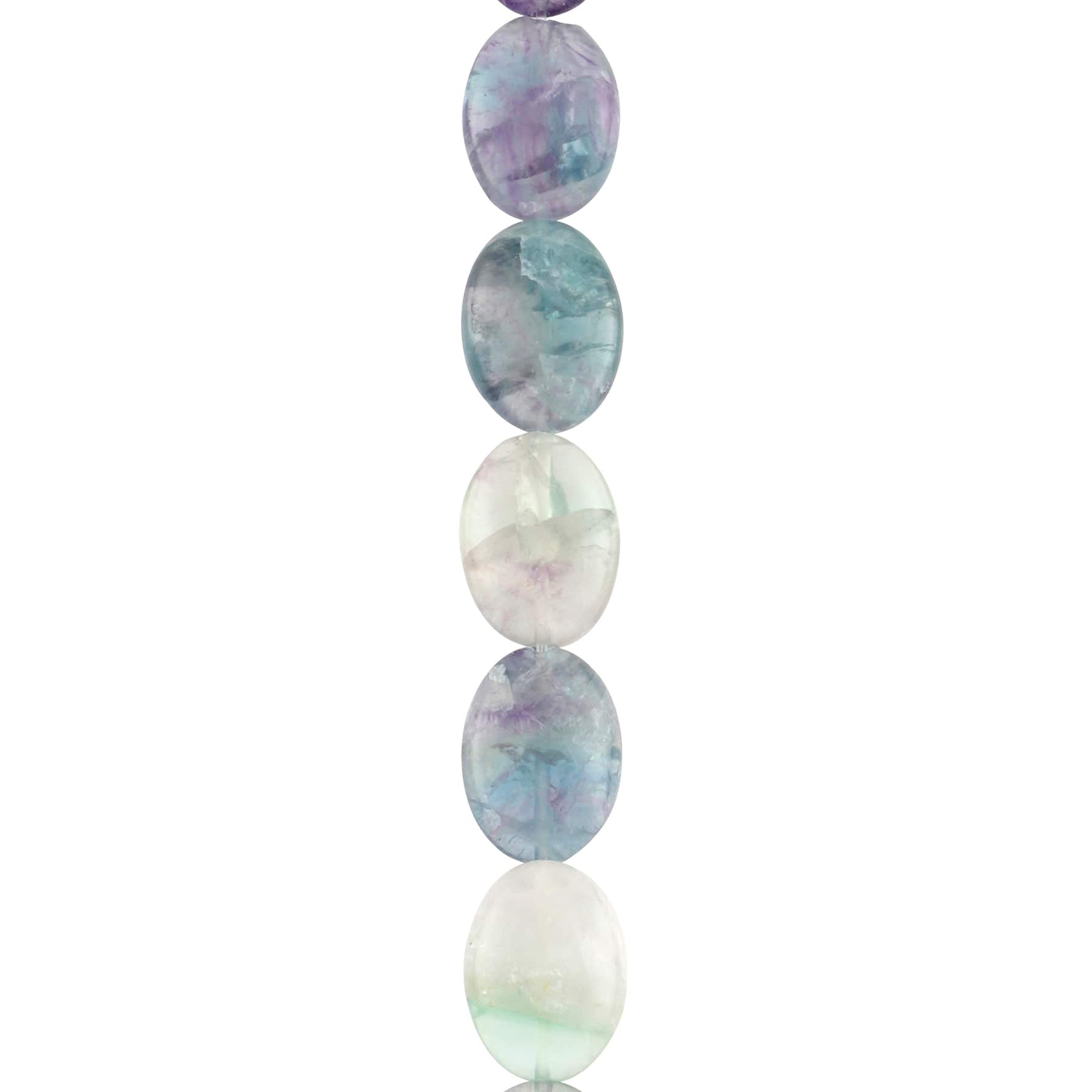 12 Pack: Fluorite Oval Beads, 18mm by Bead Landing™