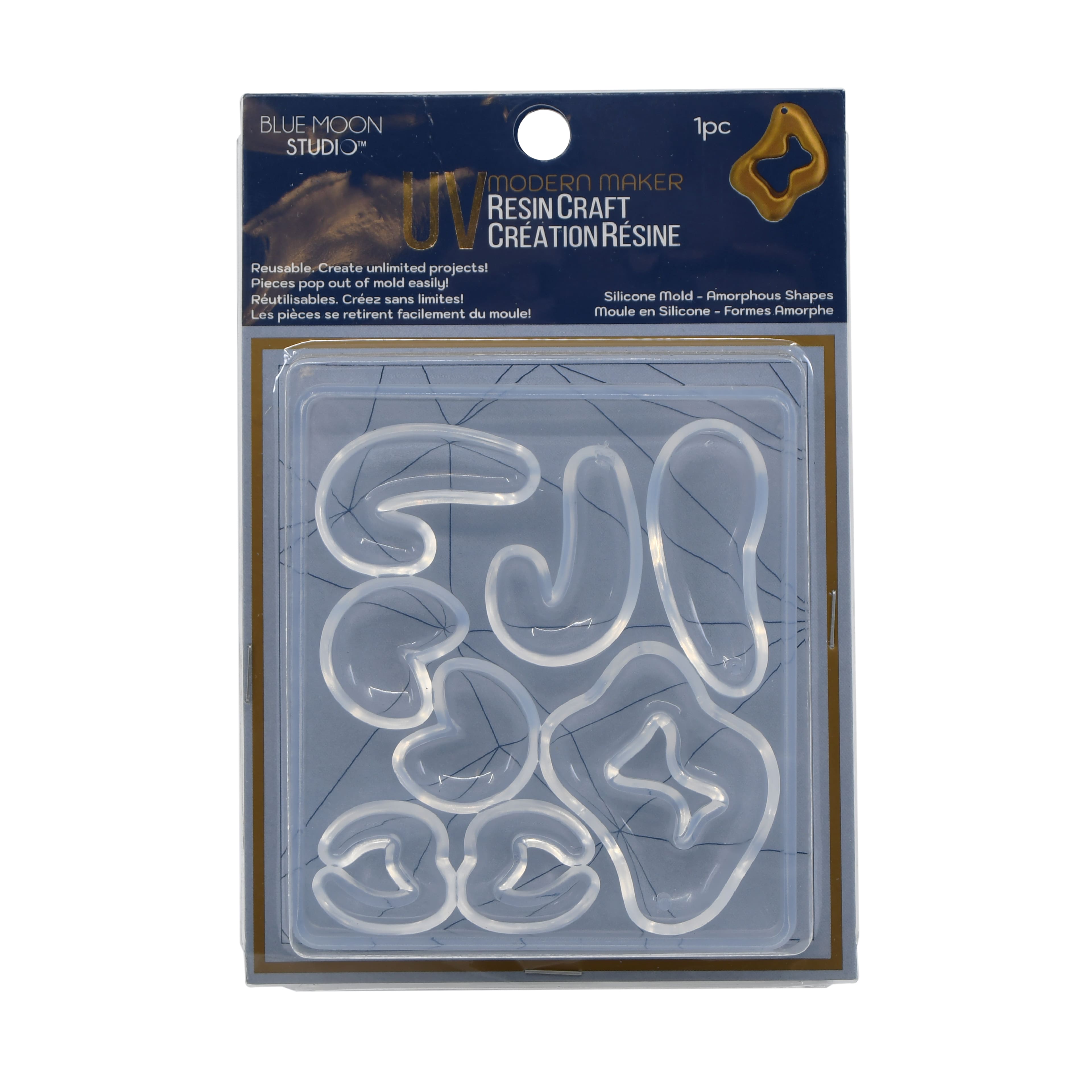 Blue Moon Studio&#x2122; UV Resin Craft Amorphous Shapes Mold