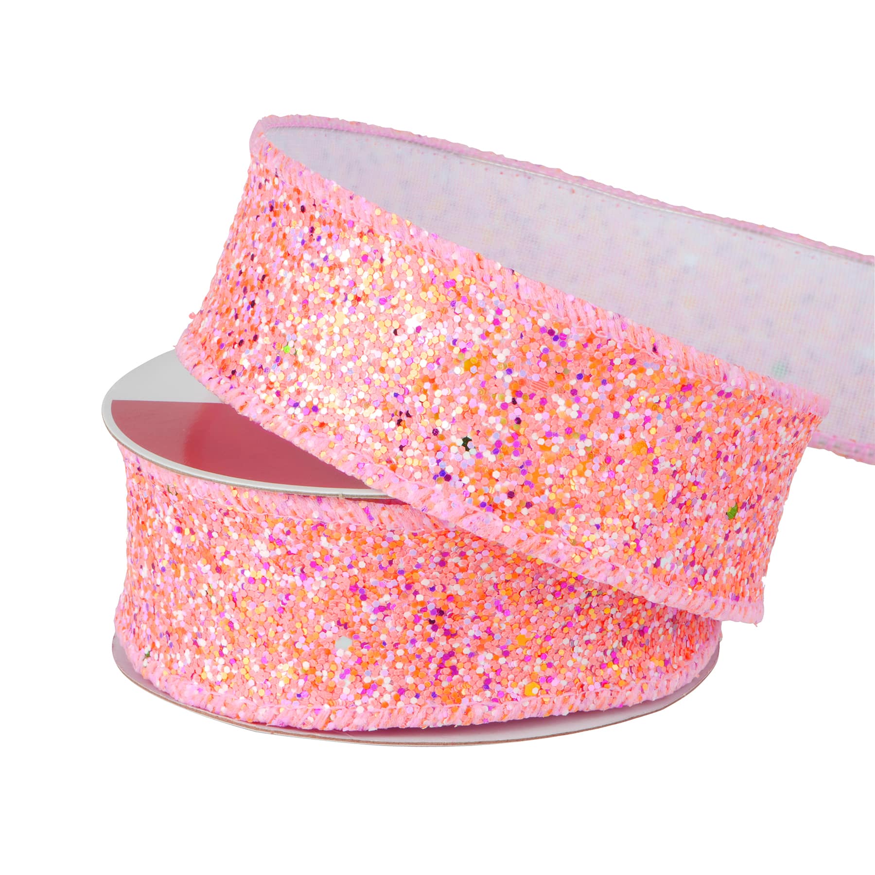 1.5&#x22; x 12ft. Pink Mix Wired Glitter Ribbon by Celebrate It&#xAE;