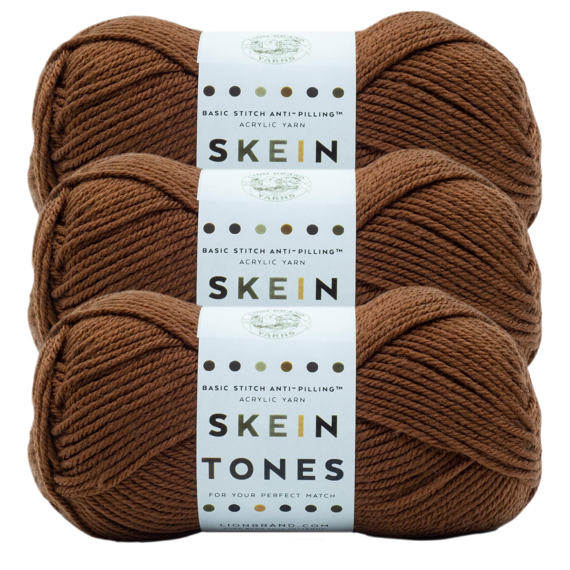 3 Pack Lion Brand® Basic Stitch Anti Pilling™ Skein Tones Yarn