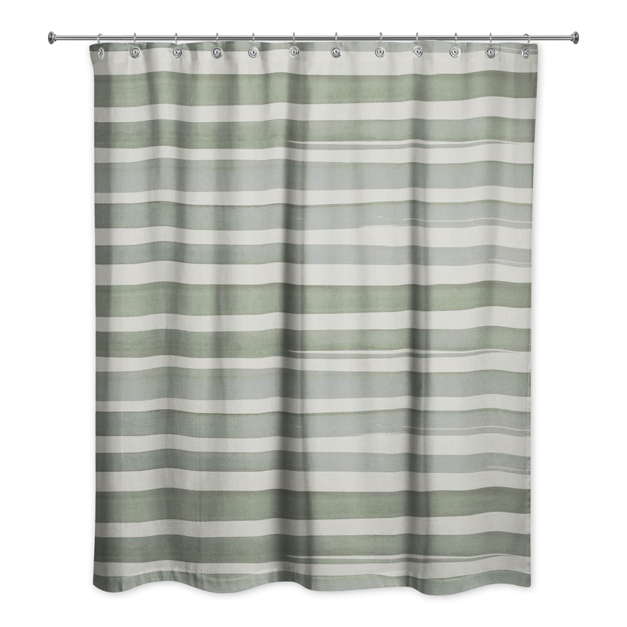 Watercolor Stripes Shower Curtain, 71" x 74"