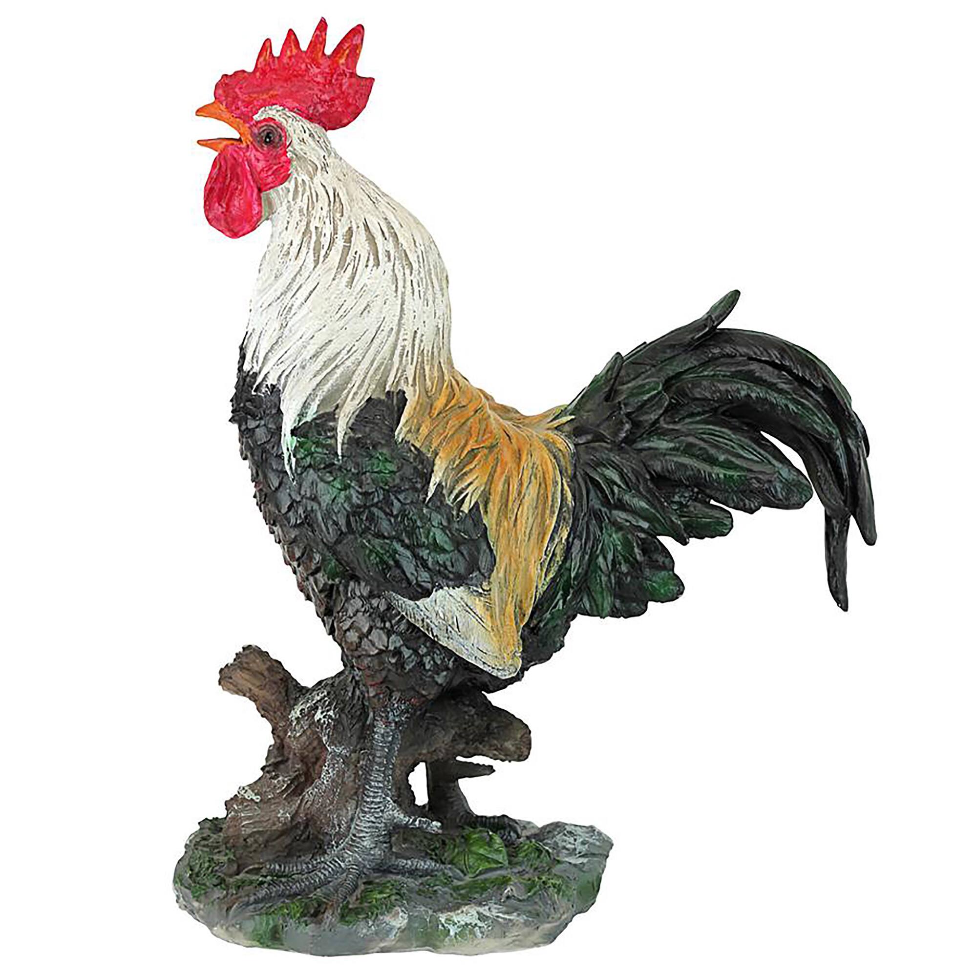 Design Toscano 17" Cock-A-Doodle-Do Rooster Statue