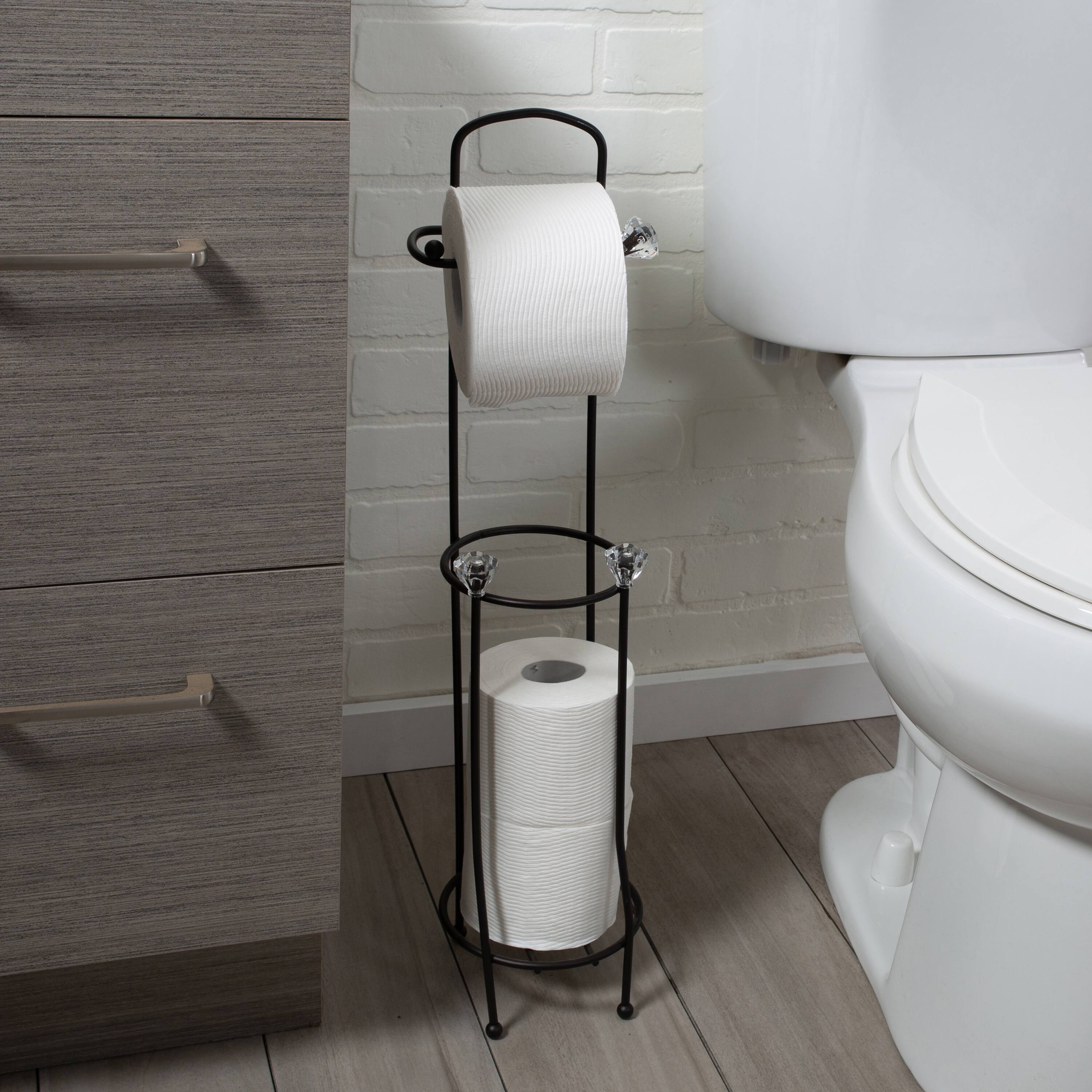 Bath Bliss Oil Rubbed Bronze Toilet Paper Organizer &#x26; Dispenser