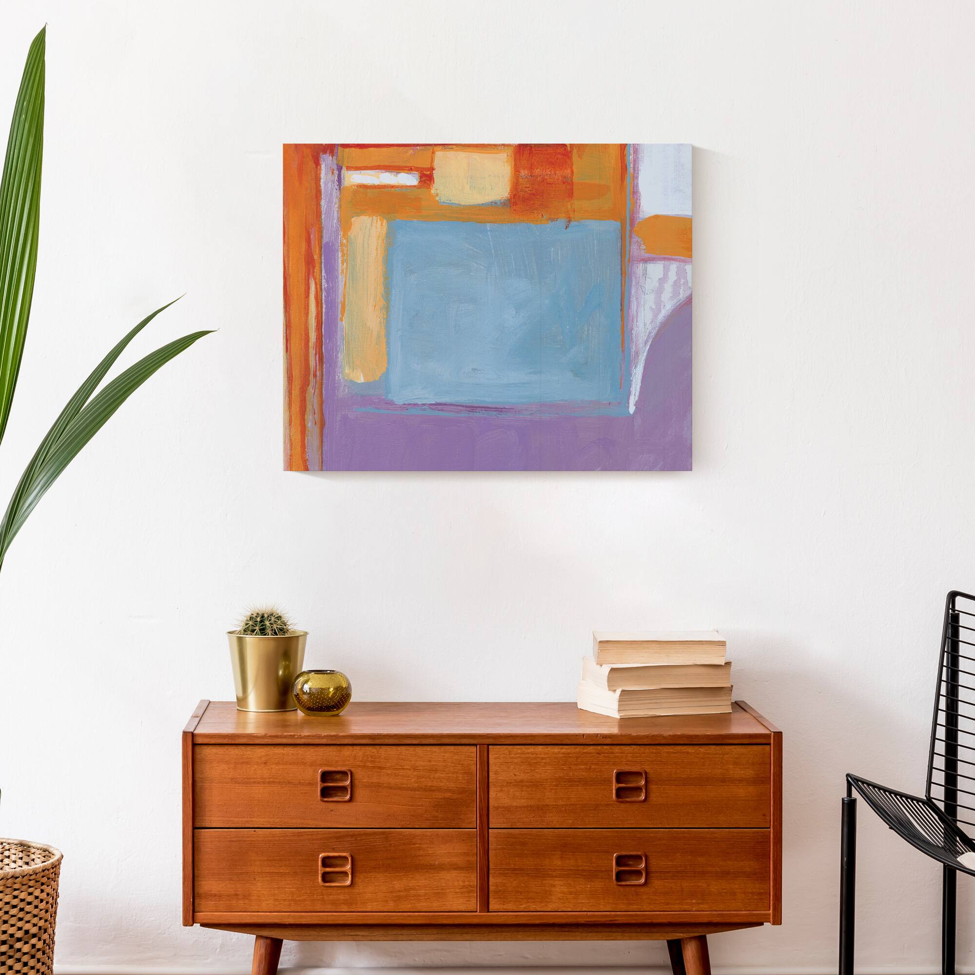 Colorful Abstract 20&#x22; x 16&#x22; Canvas Wall Art