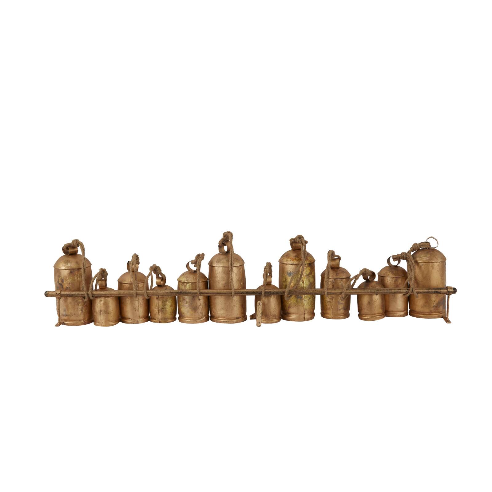 48&#x22; Metal Bohemian Decorative Cow Bells