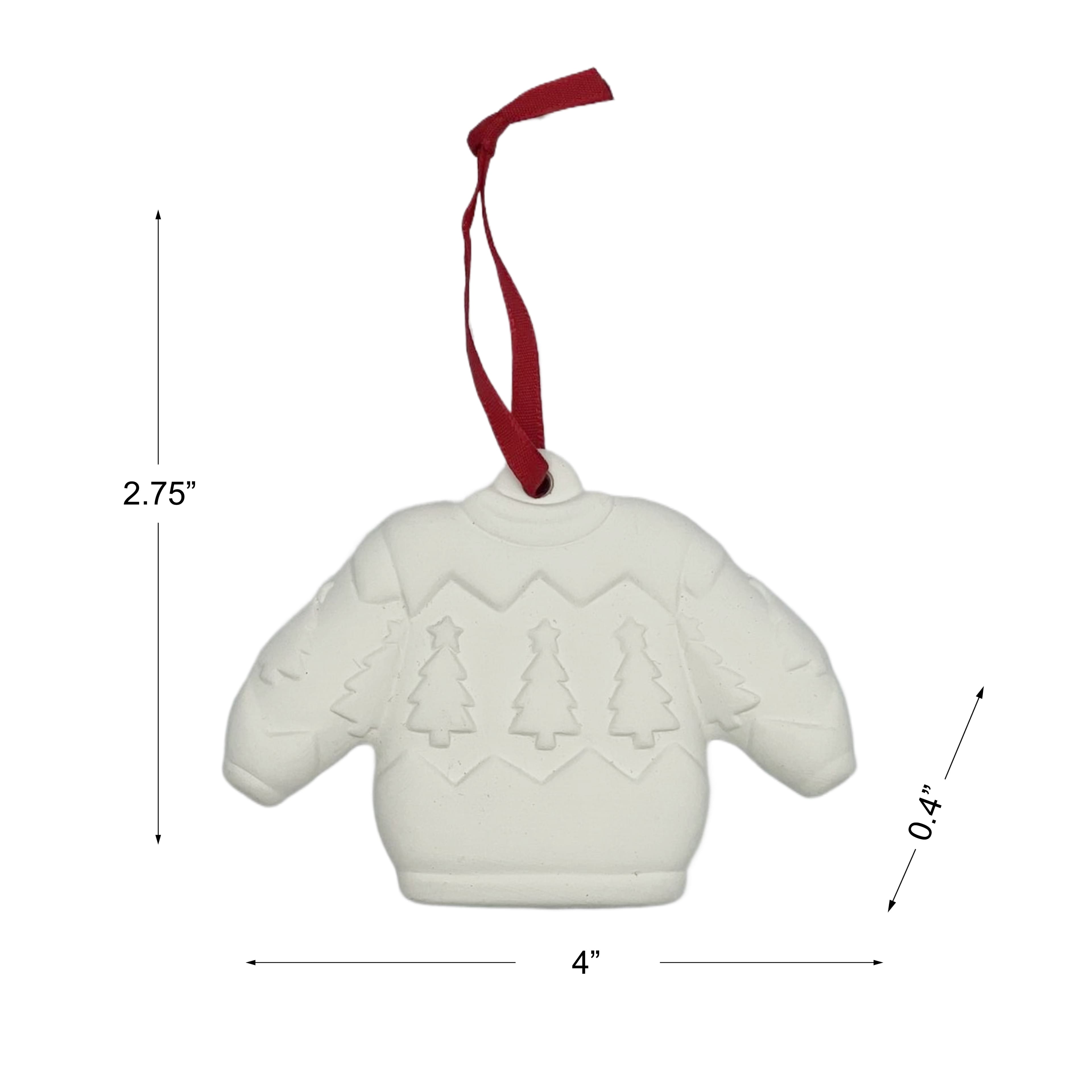 4&#x22; DIY Ceramic Sweater Ornament by Make Market&#xAE;