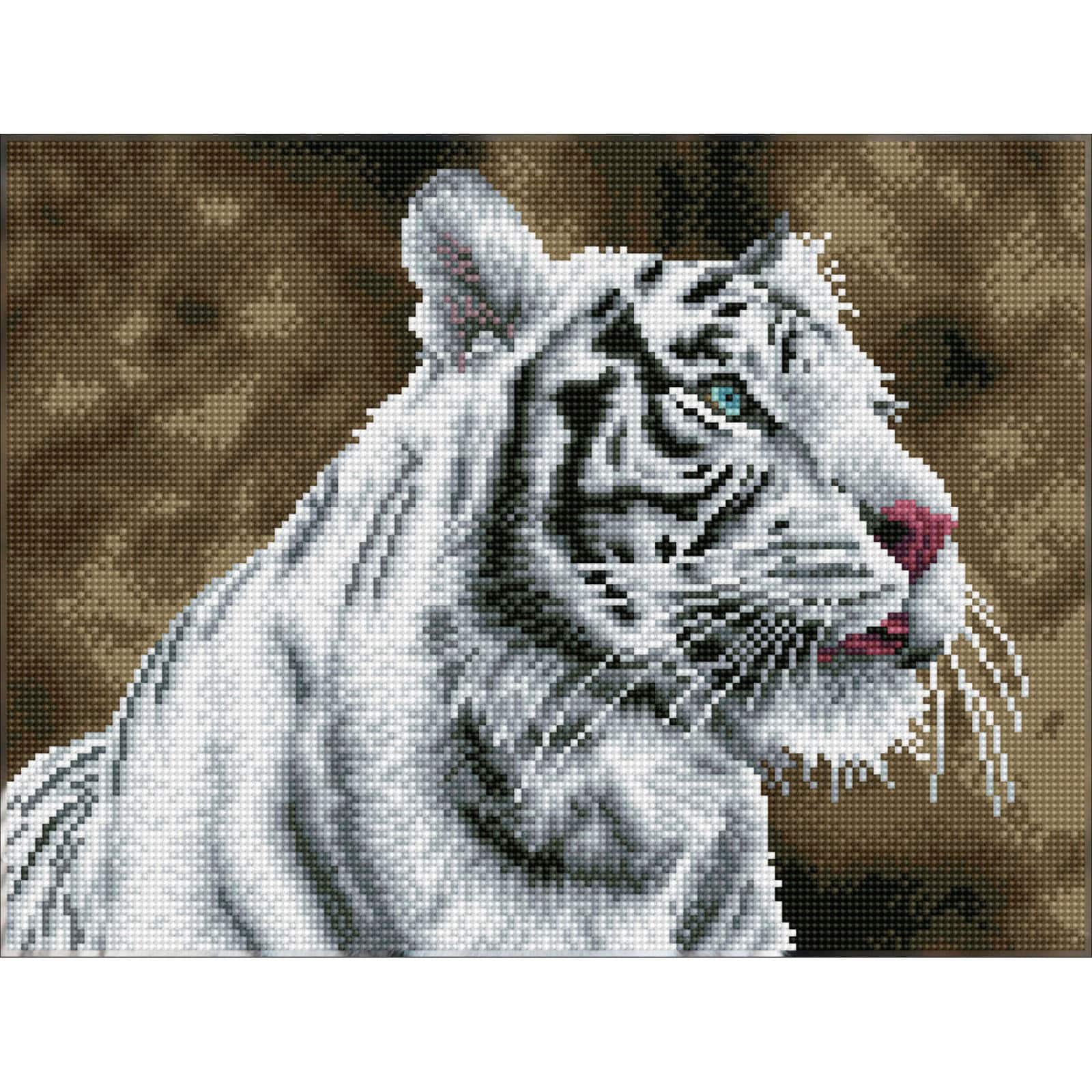 Diamond Dotz® Intermediate Tiger Blanc Diamond Painting Kit