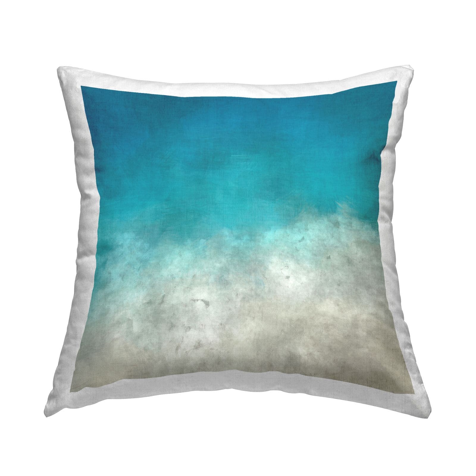 Stupell Industries Aerial Beach Coast Shoreline View Throw Pillow, 18" x 18"