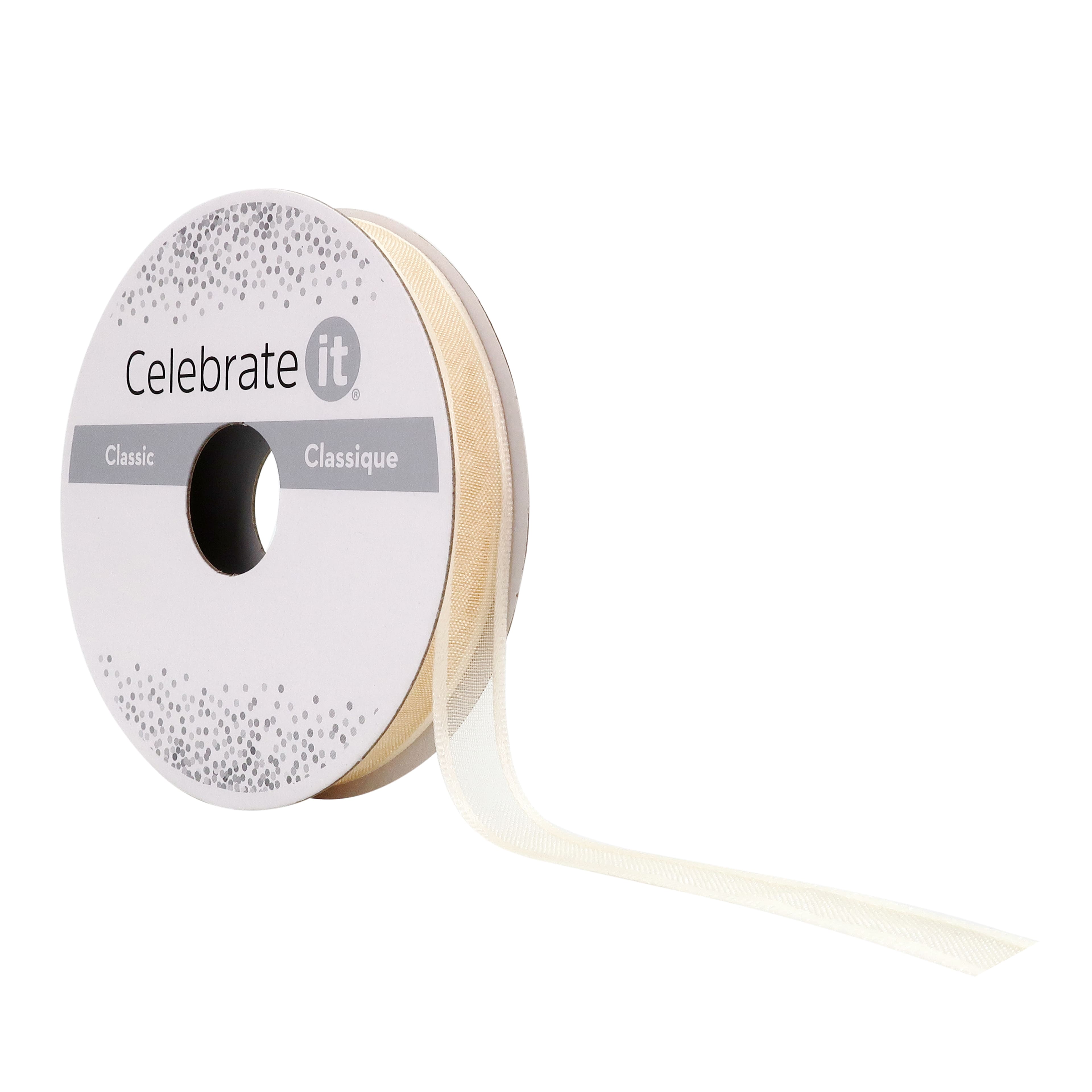 24 Pack: 3/8'' x 5yd. Sheer Satin Edge Ribbon by Celebrate It™