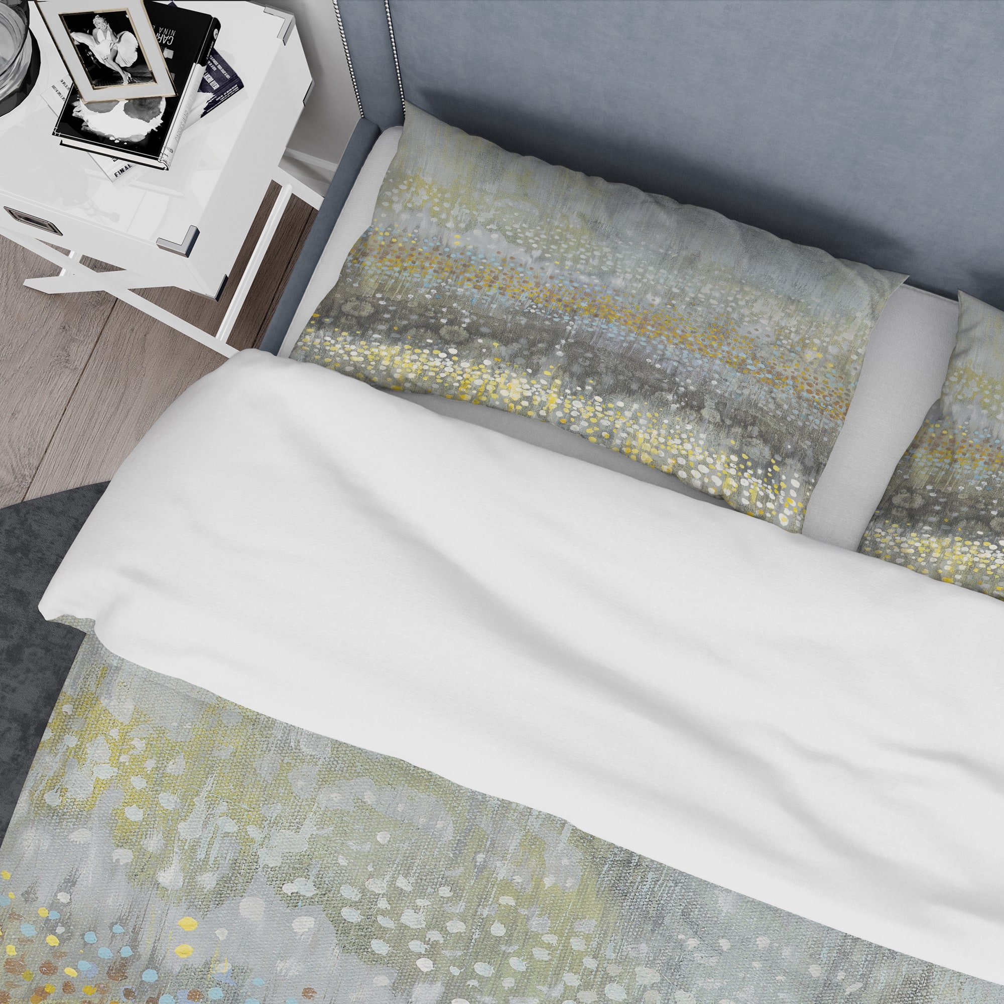 Designart &#x27;Glam Rain Abstract III&#x27; Glam Bedding Set - Duvet Cover &#x26; Shams