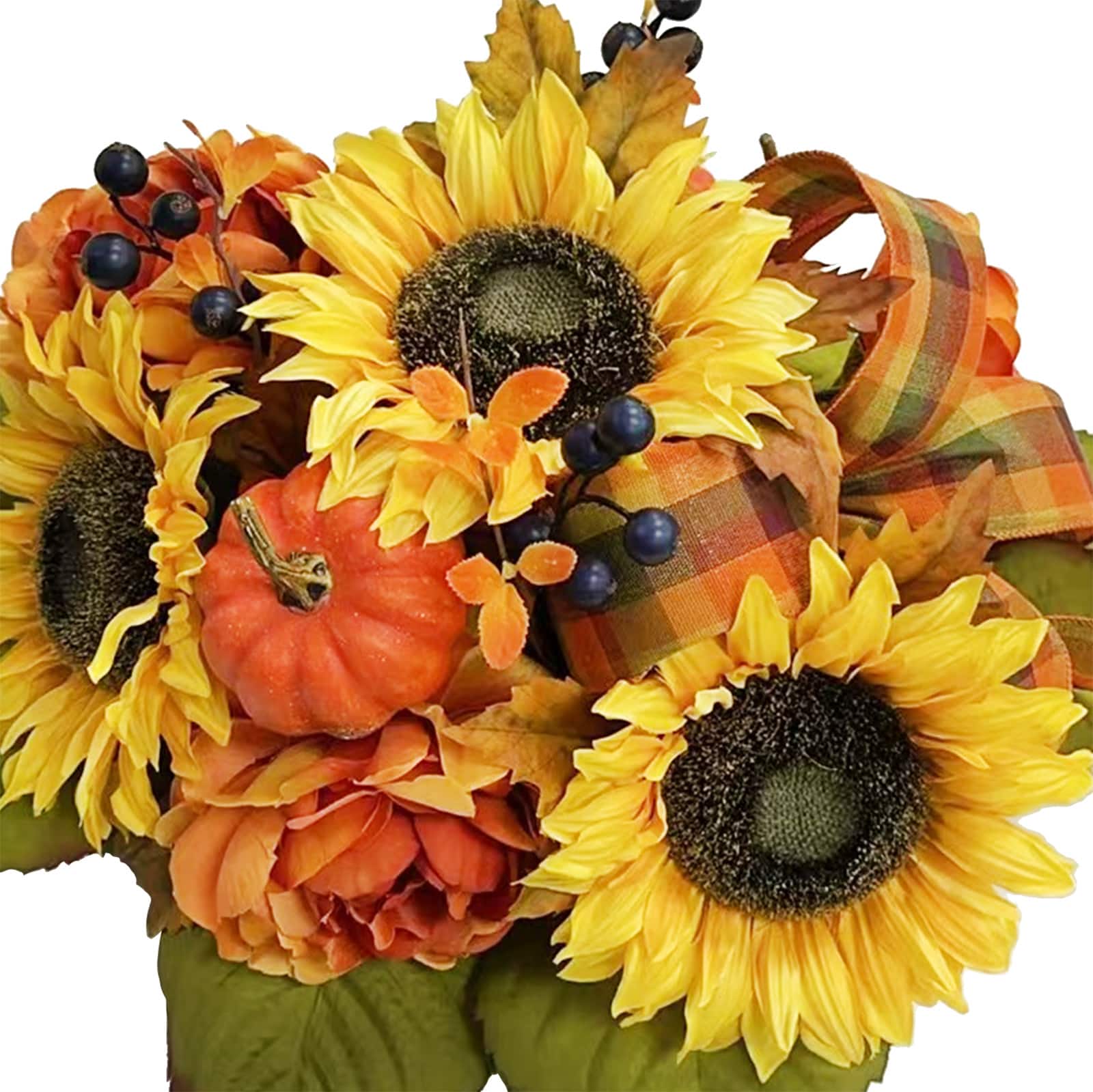 17&#x22; Yellow &#x26; Orange Sunflower &#x26; Mum Remembrance Saddle by Ashland&#xAE;