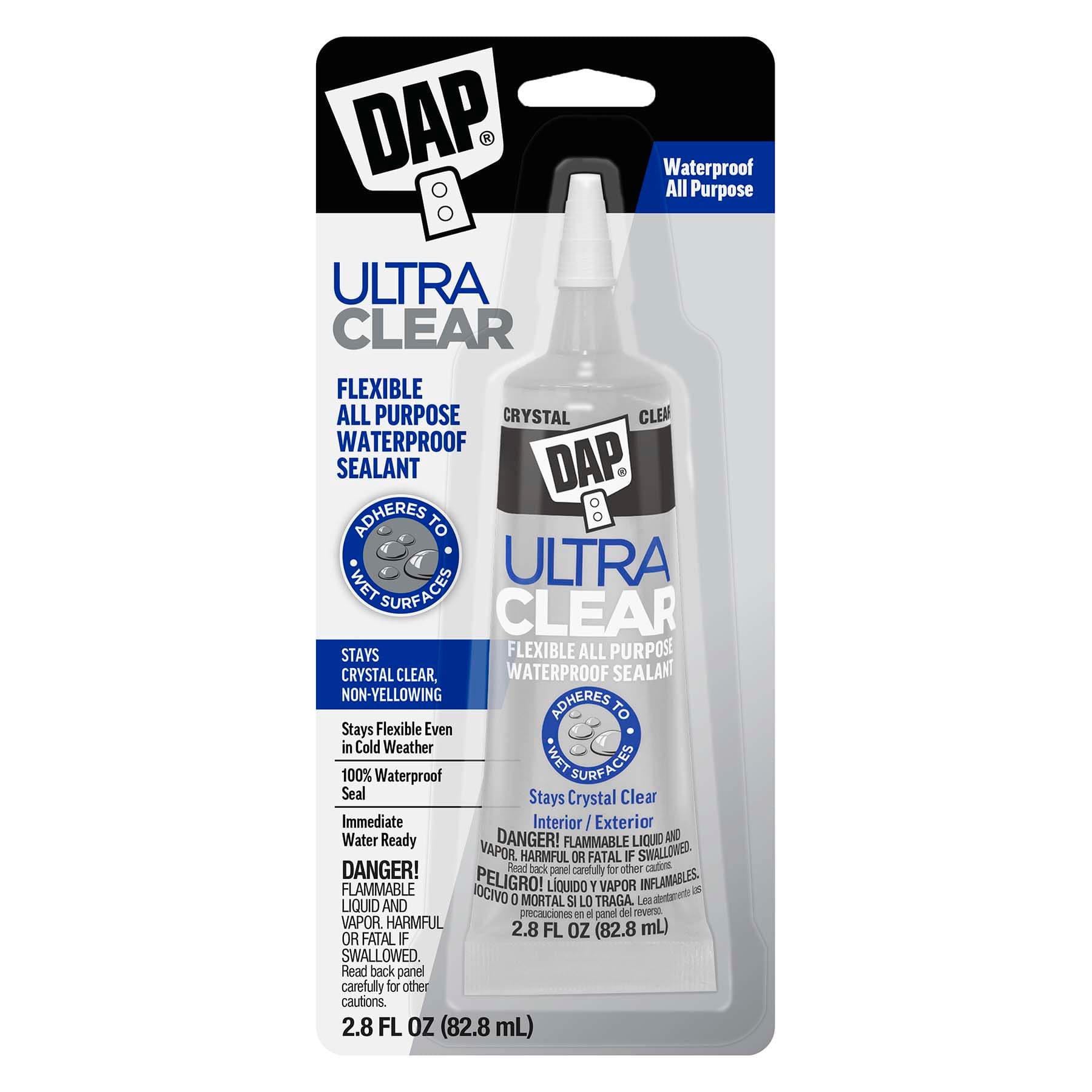 DAP&#xAE; 2.75oz. Ultra Clear Flexible All-Purpose Waterproof Sealant