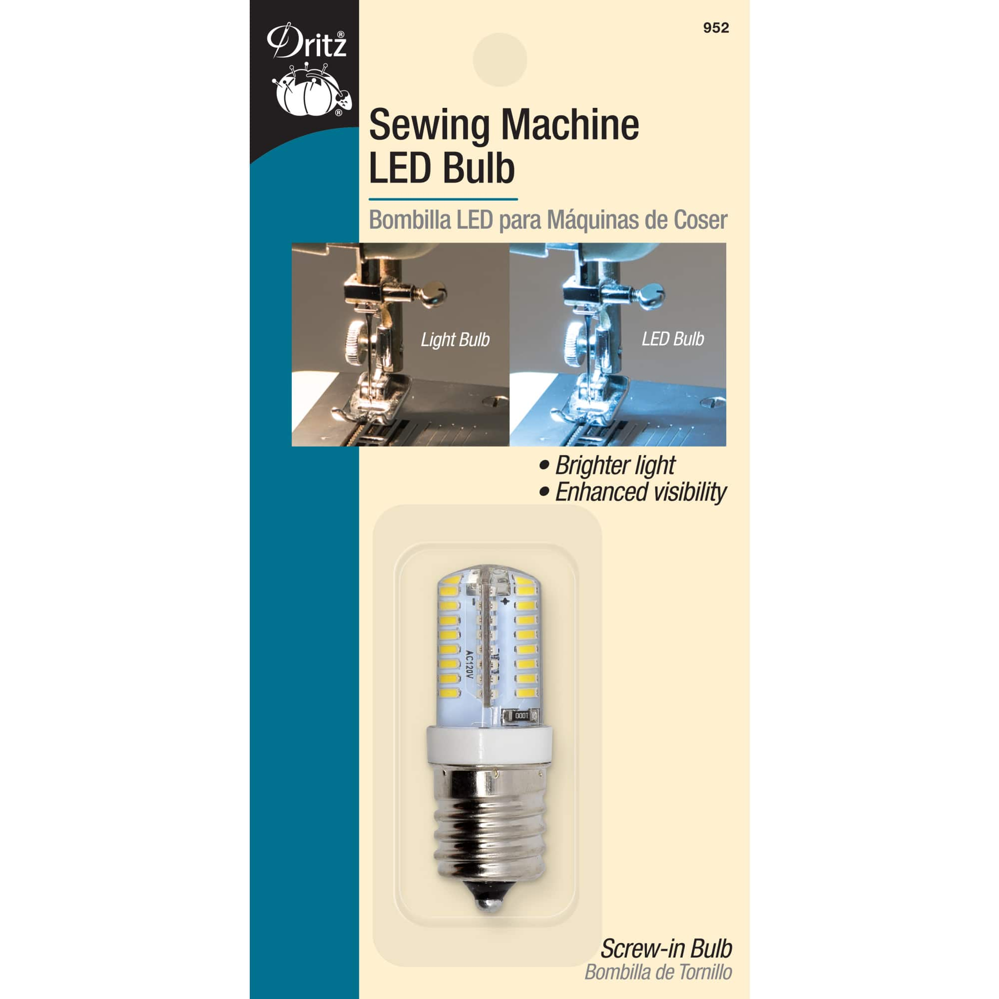 Dritz Sewing Machine LED Light Bulb with Screw-In Base