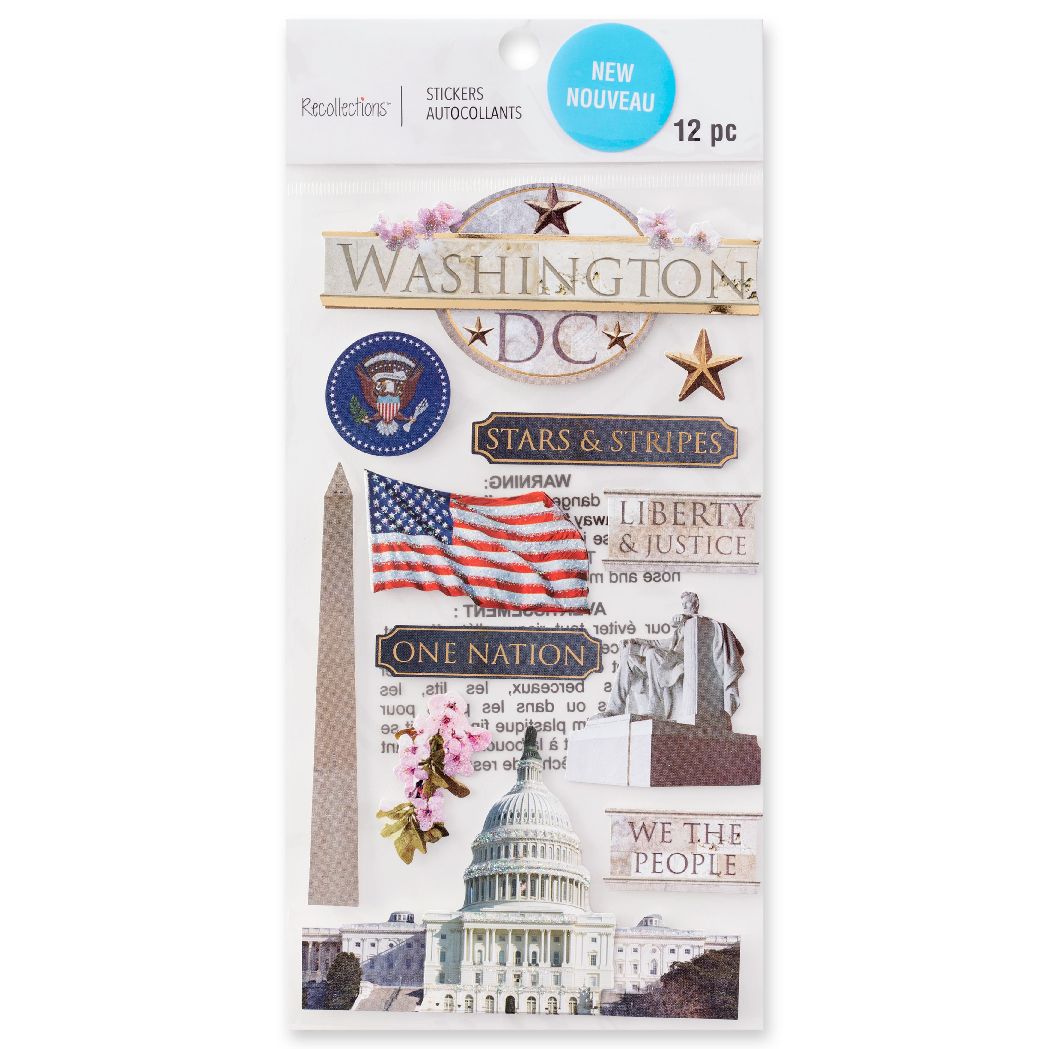 12 Pack: Washington D.C. Stickers by Recollections™