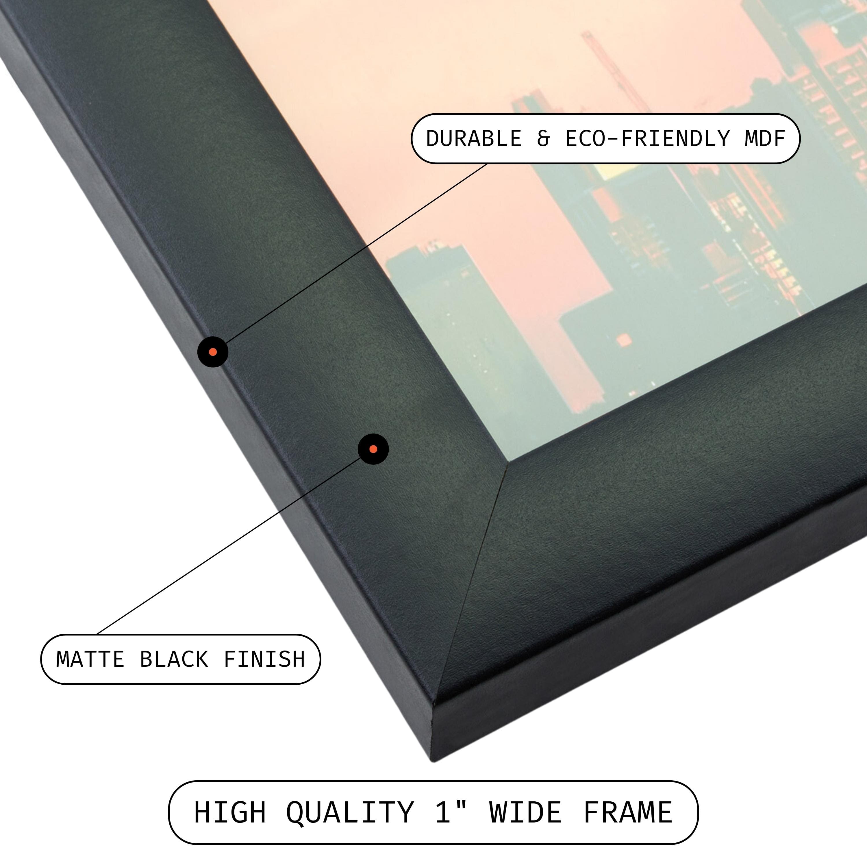 Craig Frames Contemporary Gallery Black Picture Frame
