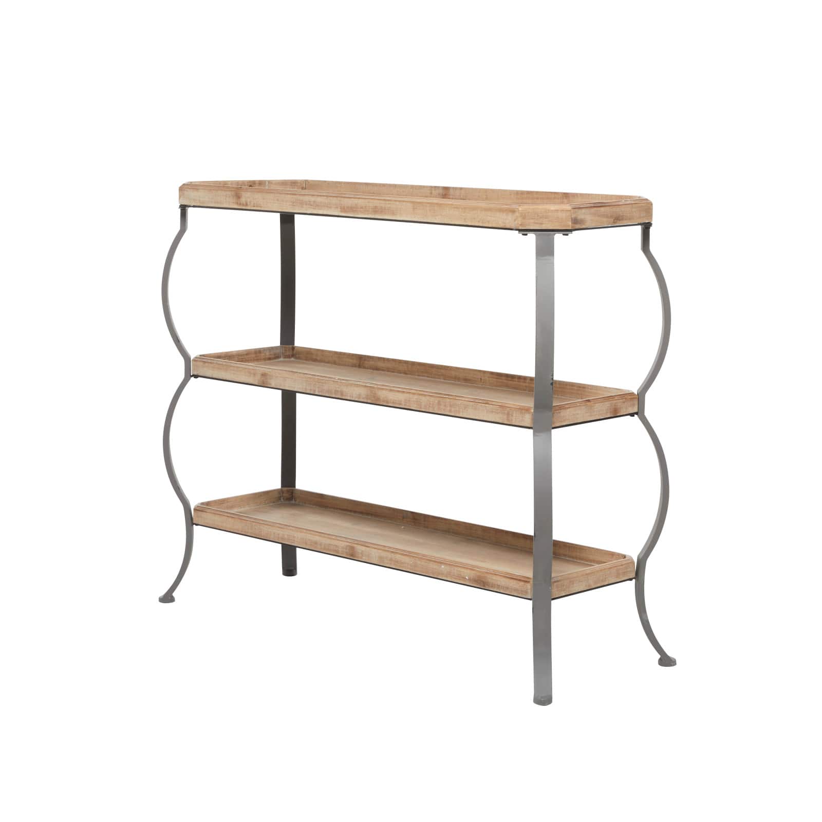 Brown Iron Rustic Console Table, 33" x 39" x 13"
