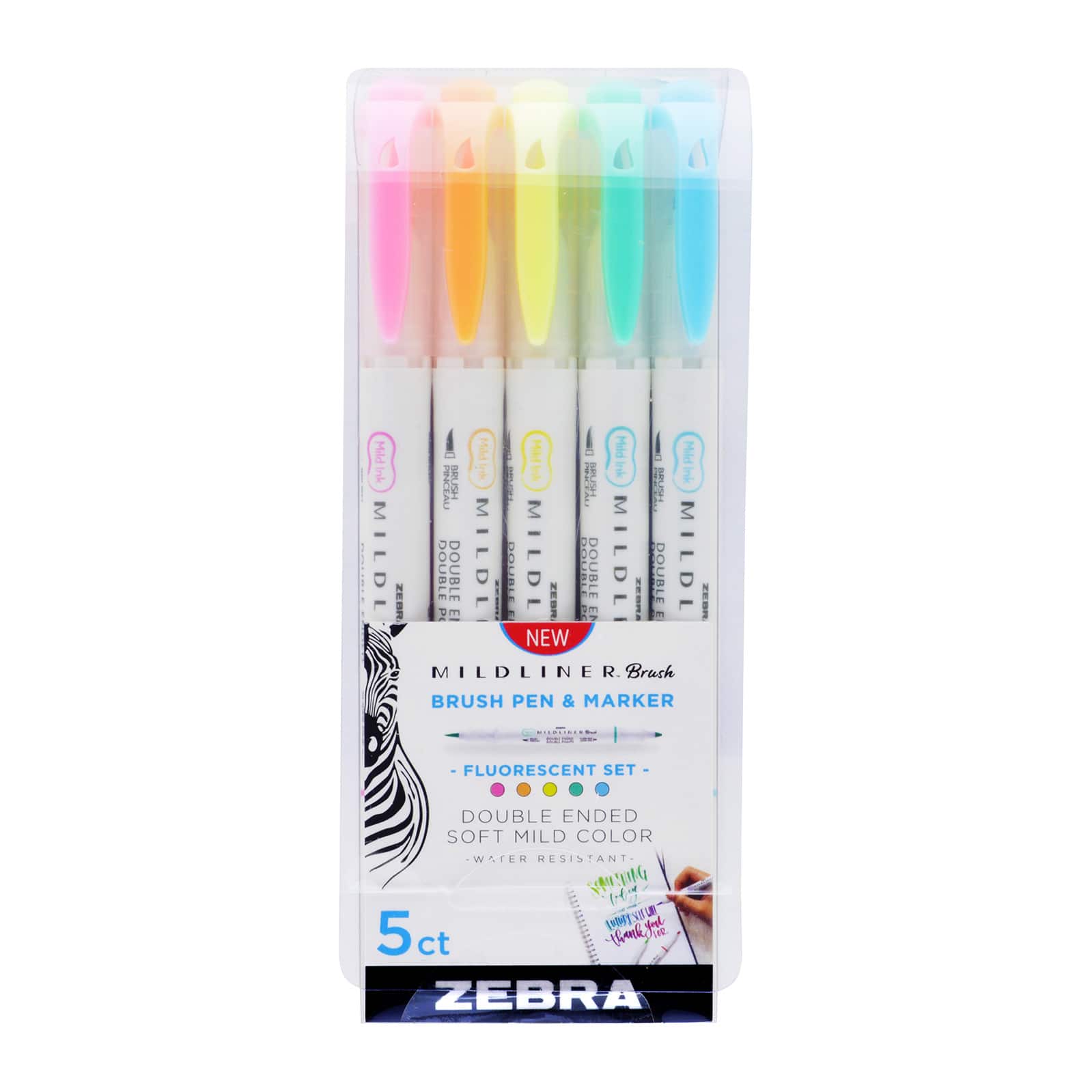 Zebra Mildliner Brush Pen Marker Set Fluorescent Michaels