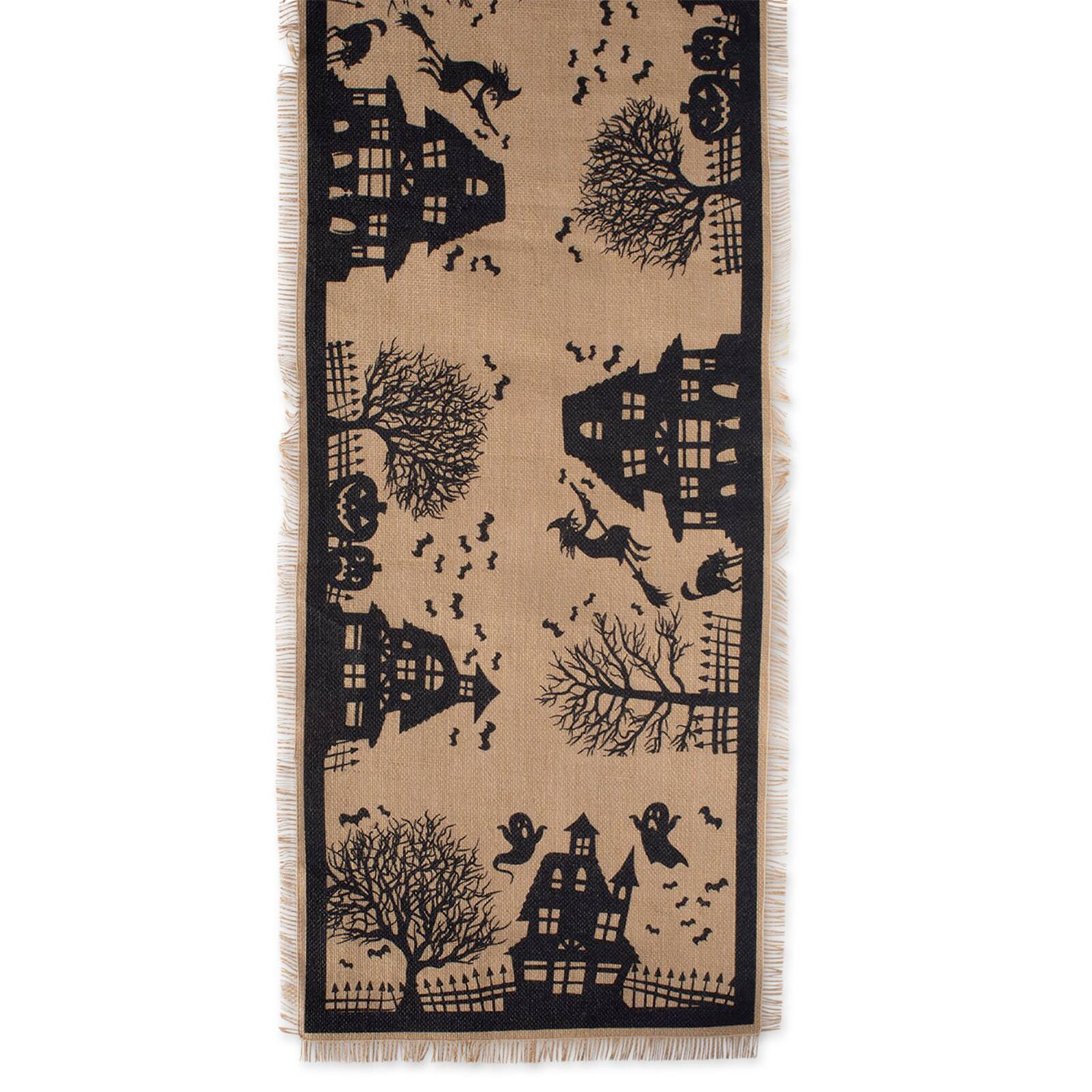 DII® 74" Haunted House Burlap Table Runner