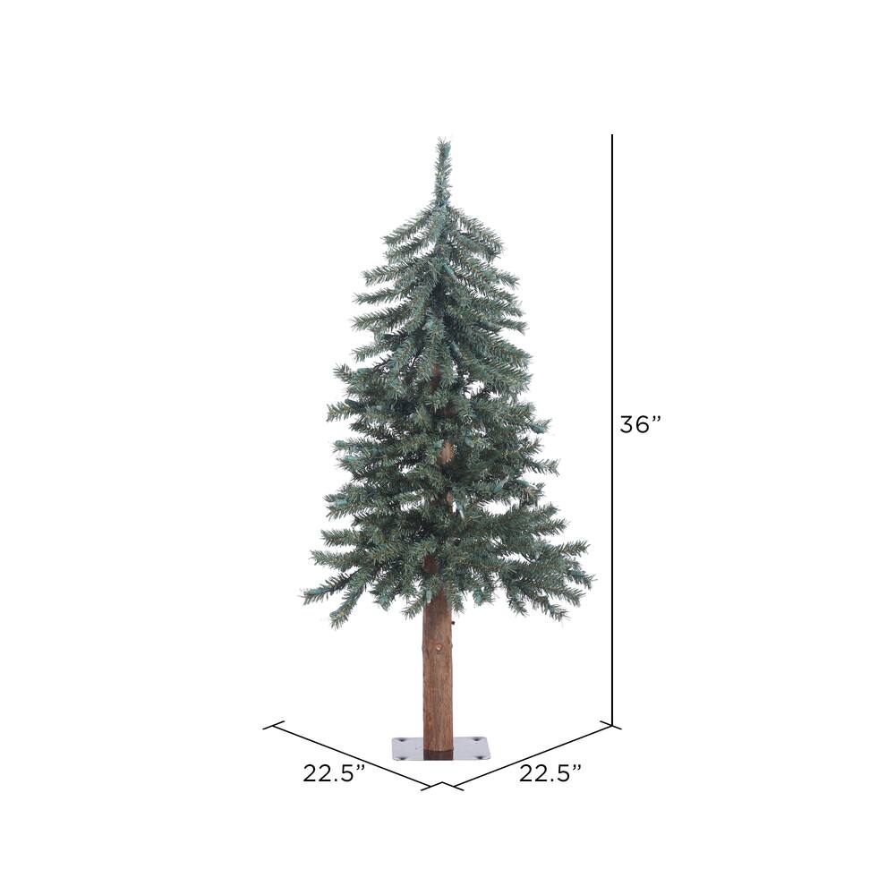 3ft. Unlit Natural Bark Alpine Artificial Christmas Tree
