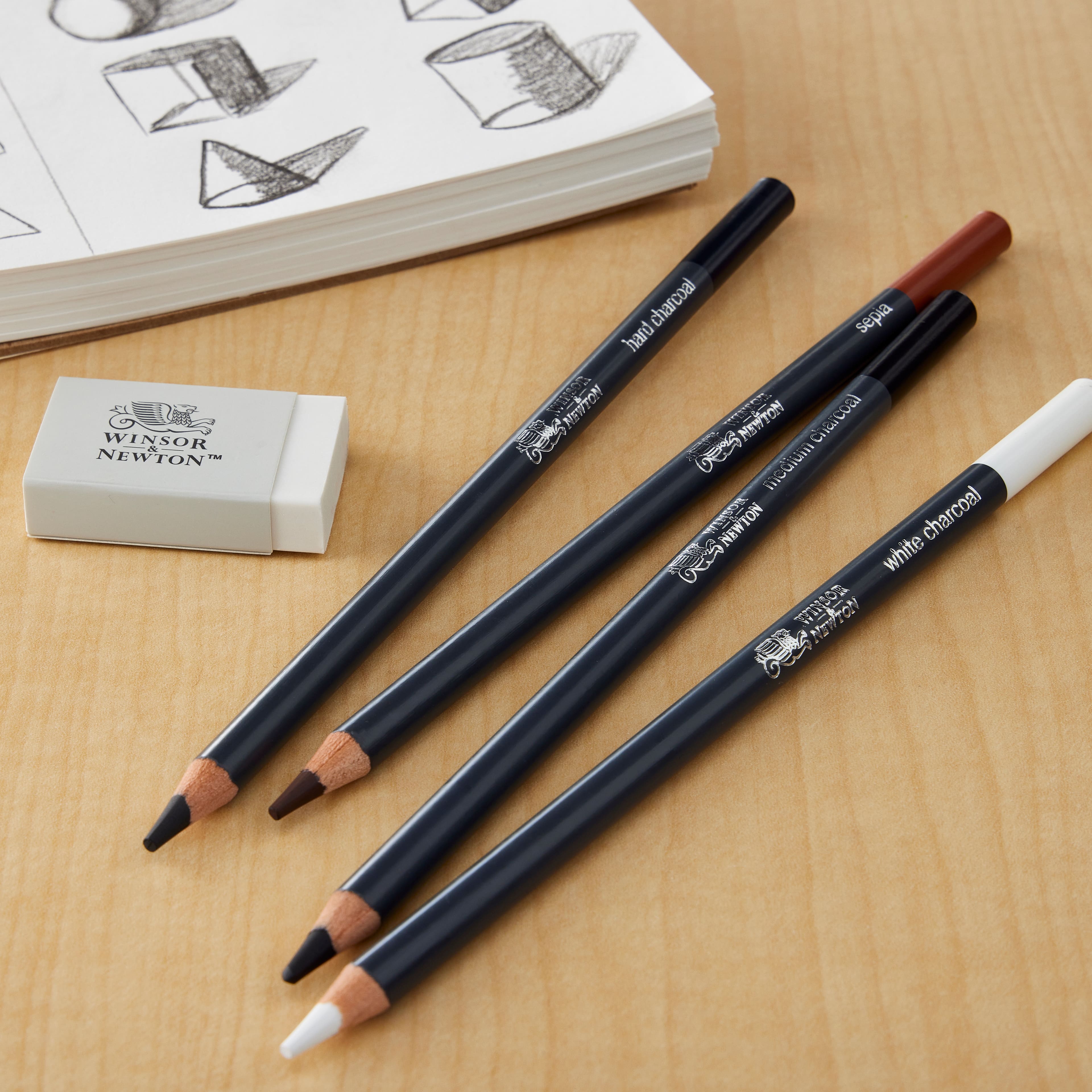 6 Pack: Winsor &#x26; Newton&#x2122; Studio Collection&#x2122; Sketching Pencil Set with Eraser