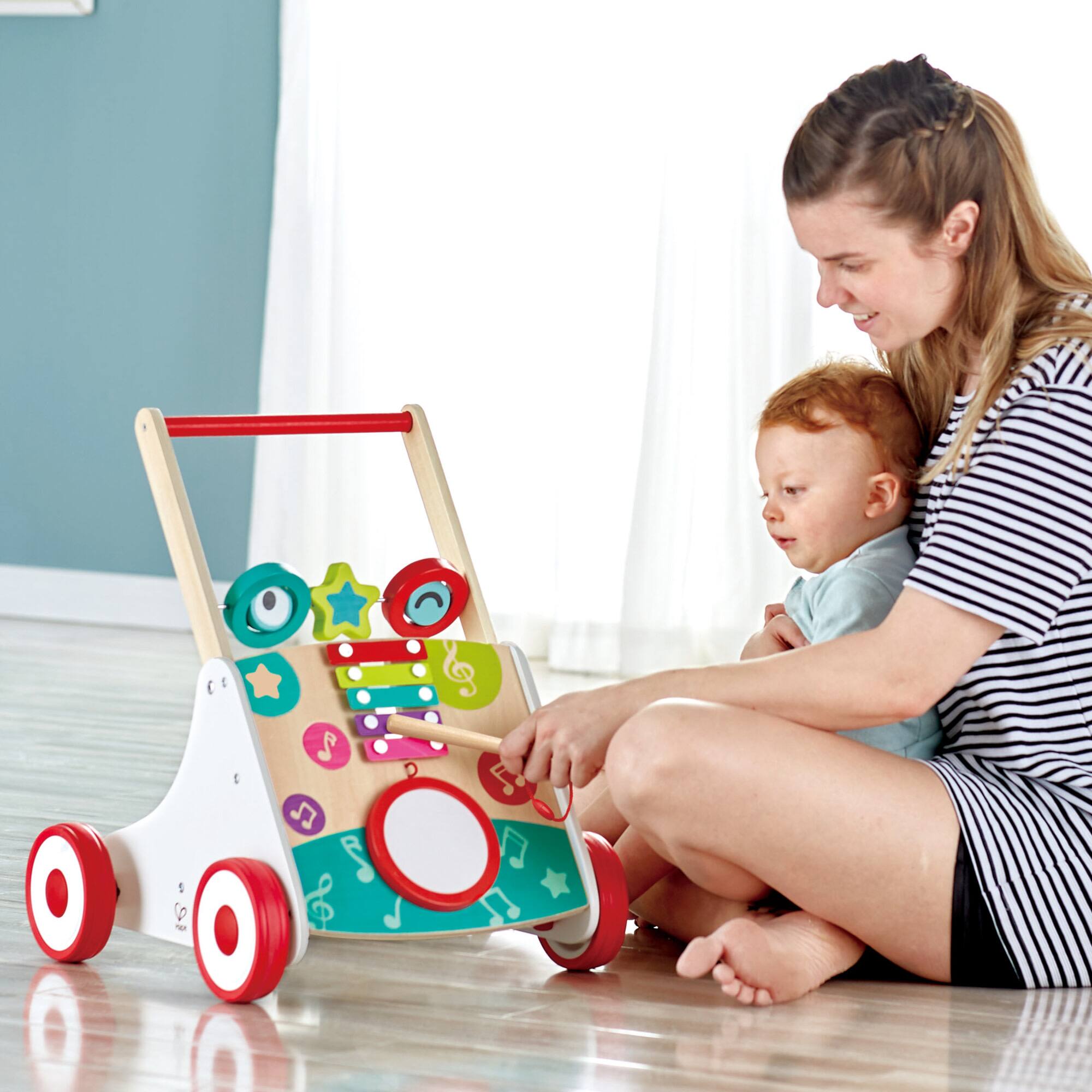 Hape My First Musical Walker Wooden Push & Pull Learning Walker