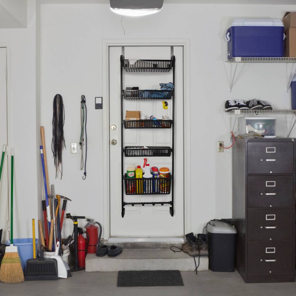 Household Essentials Over the Door Basket Storage Rack