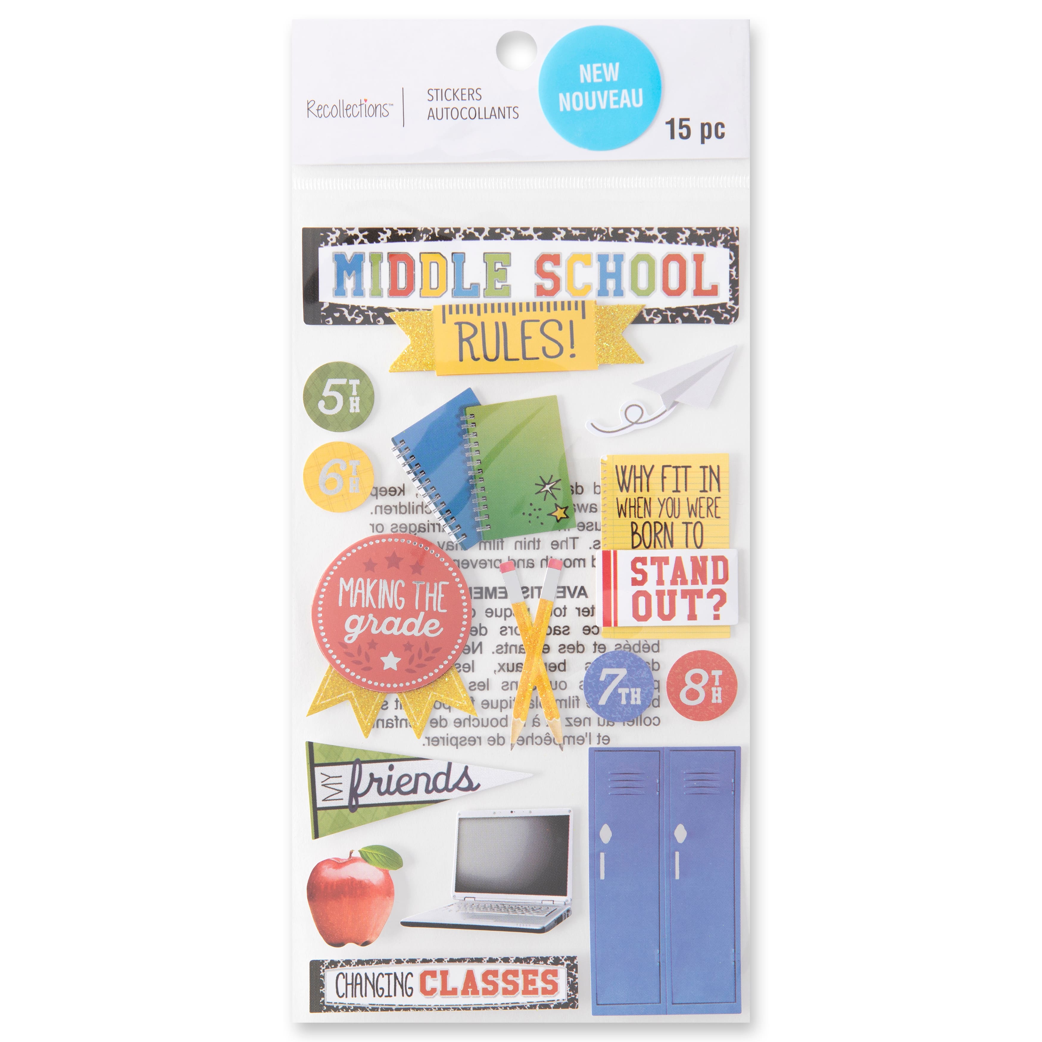 Middle School Stickers by Recollections&#x2122;