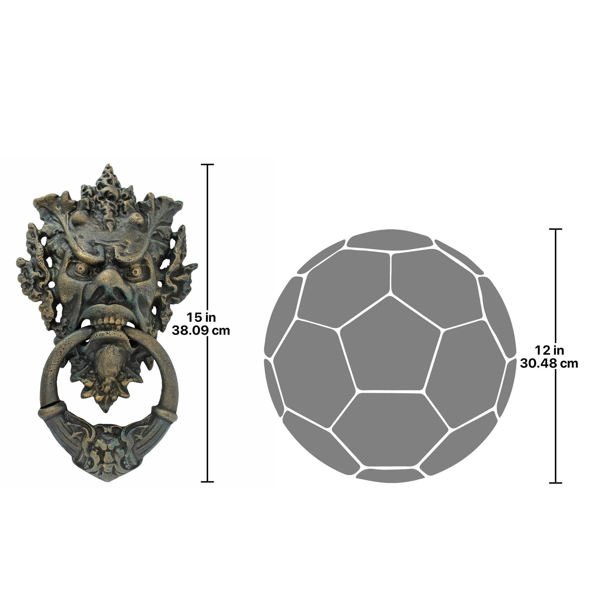 15&#x22; Vecchio Greenman Authentic Foundry Iron Door Knocker