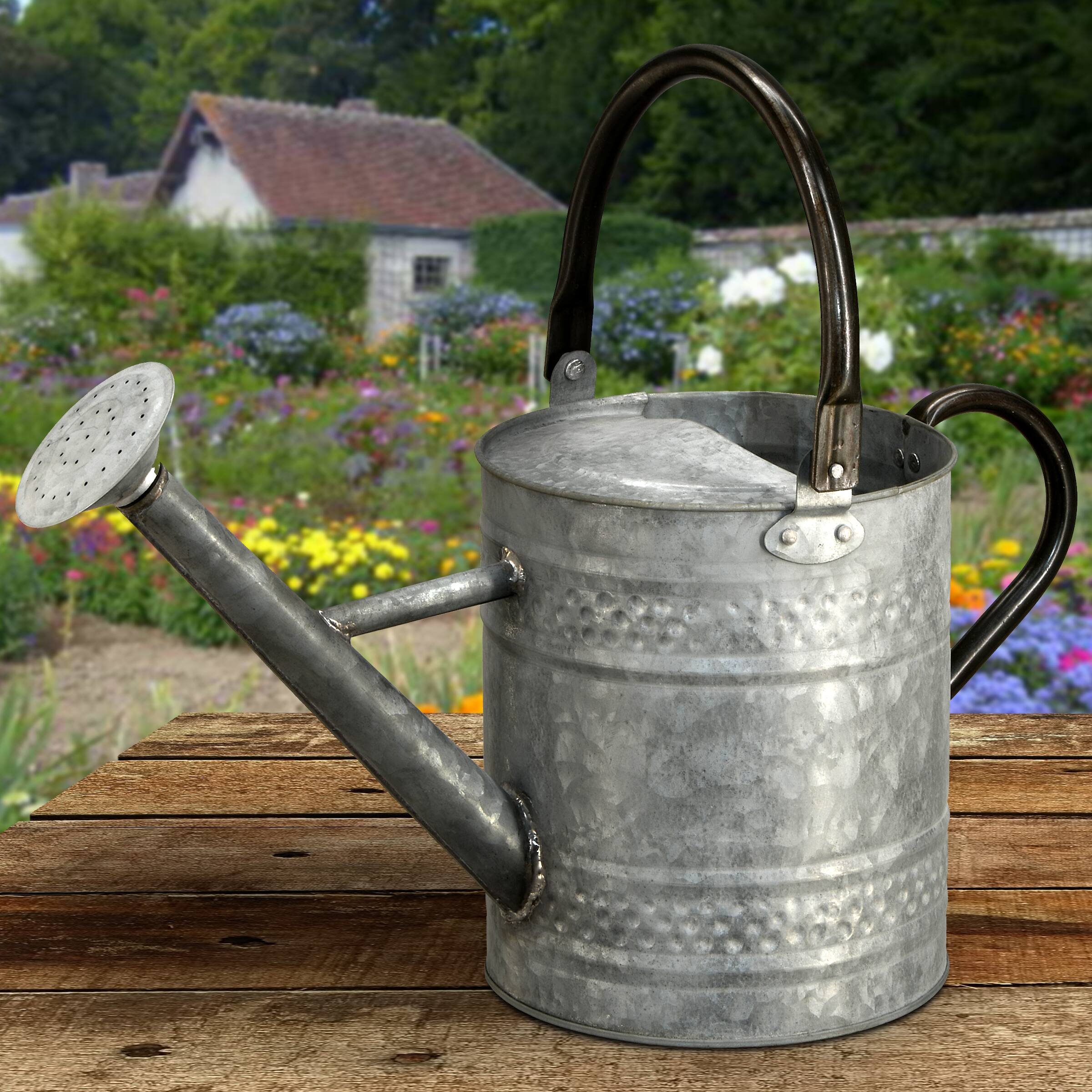RUSTIC DECOR Vintage Tin Watering Can FRESH FLOWER MARKET Rustic Home Decor 