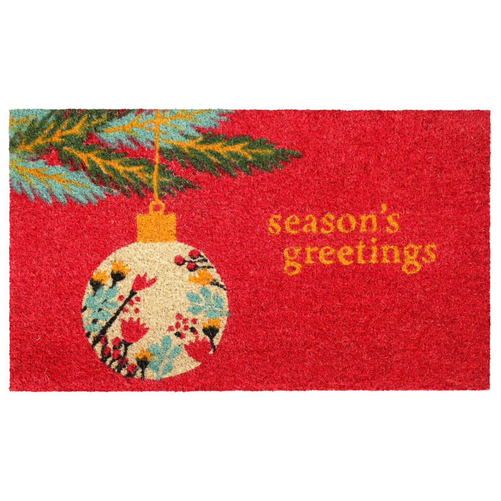 Snowman Mat Blue Rugs Merry Christmas Doormat Winter Door Mat Outdoor &  Indoor Rug for Christmas Decorations 30 X 17