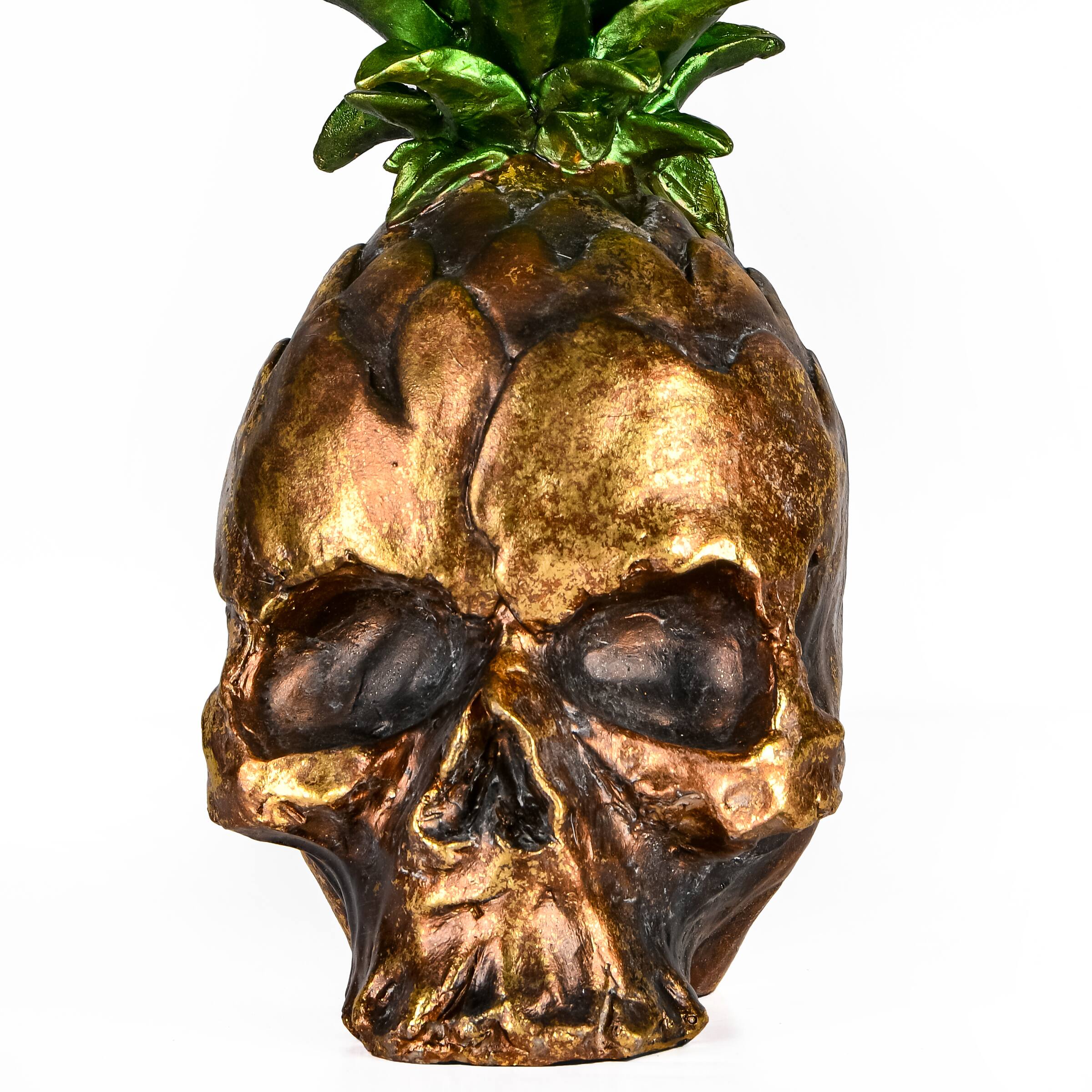 14" Pineapple Skull Halloween Decoration