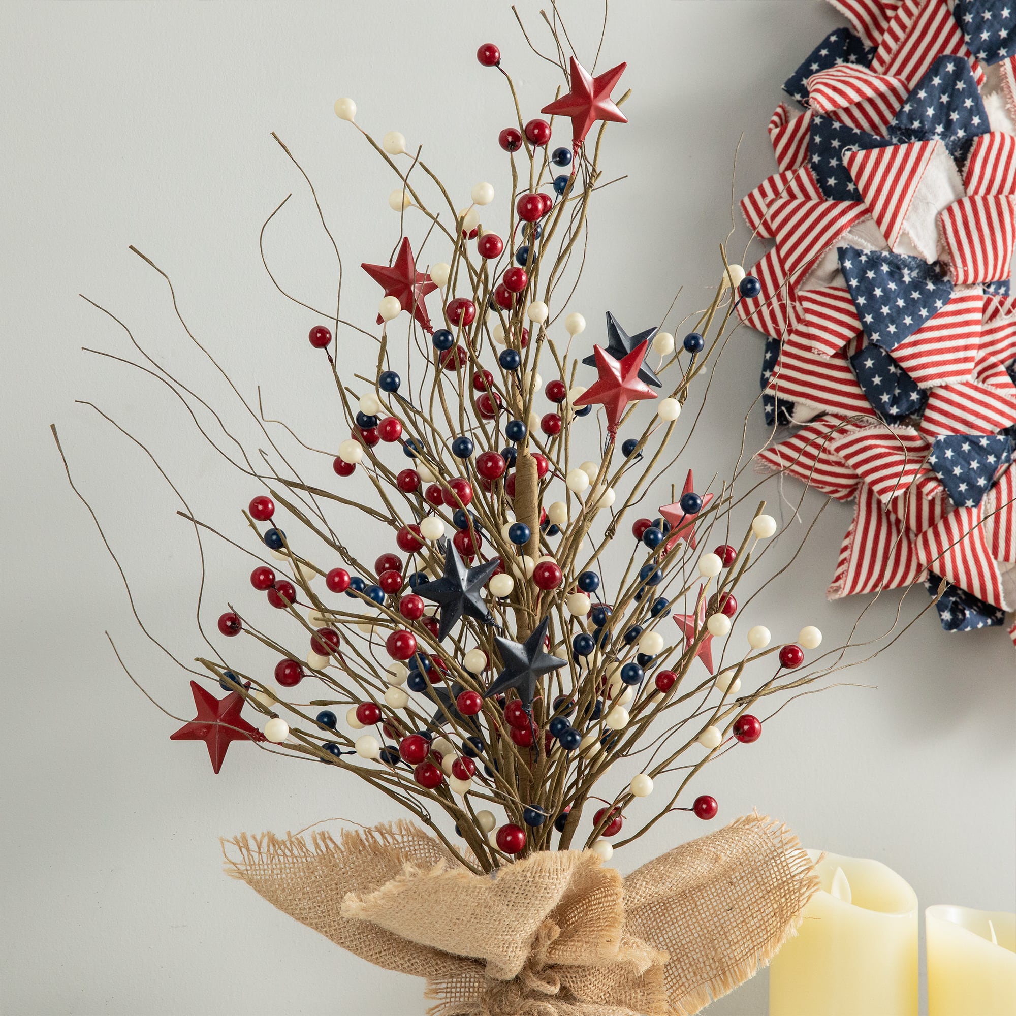 Glitzhome® 20" American Berry Table Tree