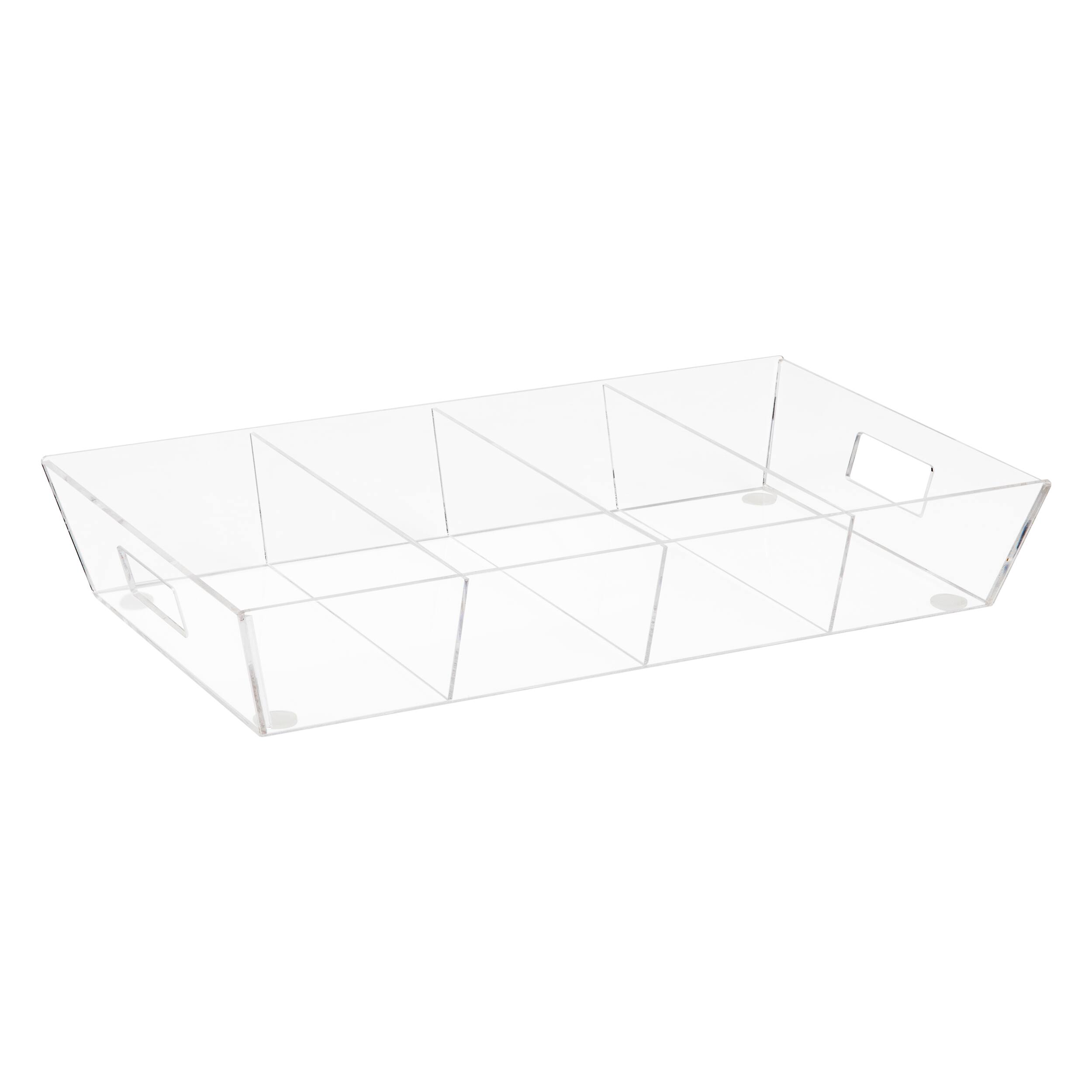 Mind Reader 19.25" Clear 4-Compartment Kitchen Organizer