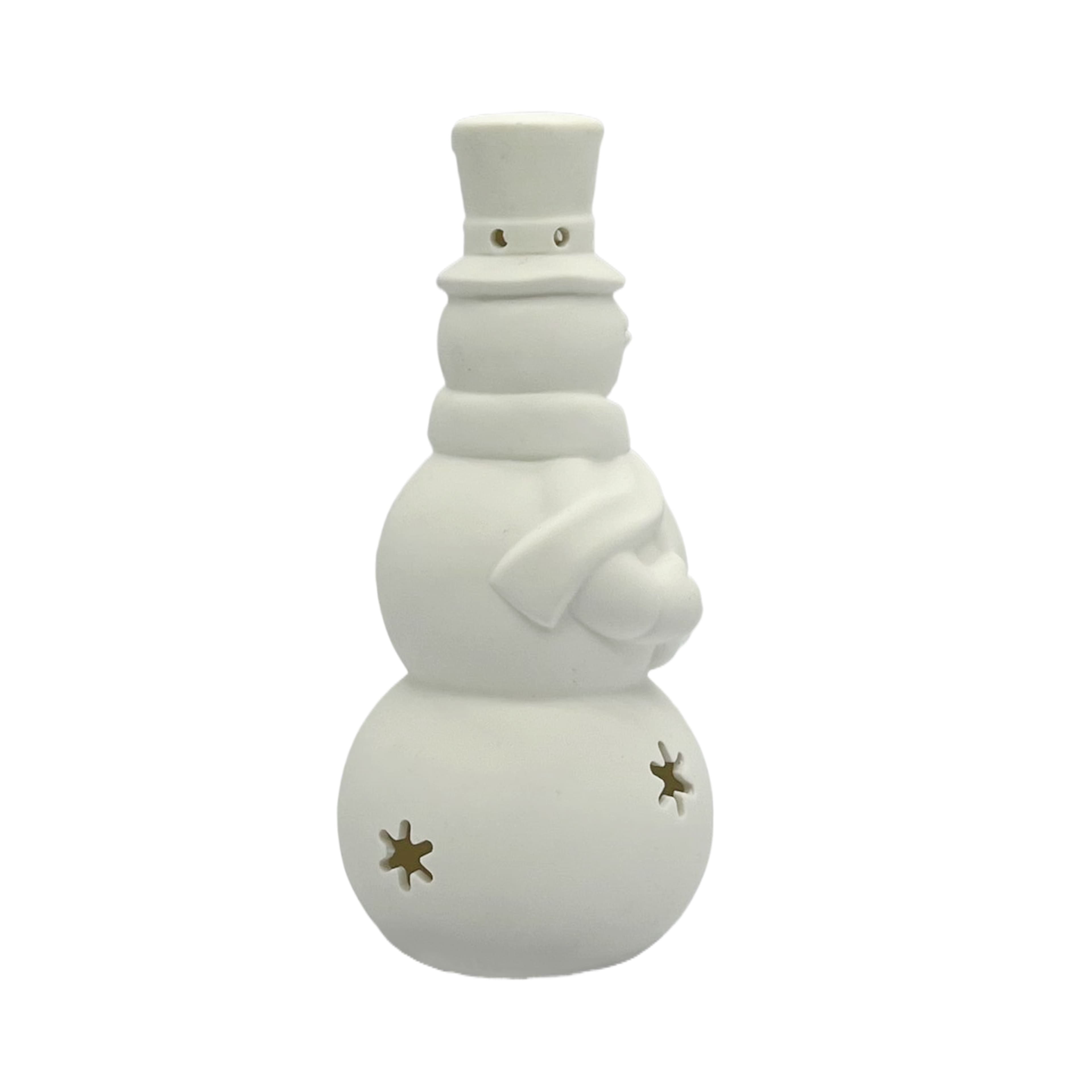 8&#x22; LED DIY Ceramic Snowman D&#xE9;cor by Make Market&#xAE;