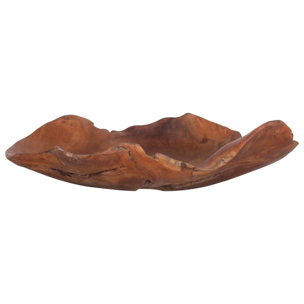 Hello Honey® 19.5" Decorative Hand-Carved Teakwood Bowl
