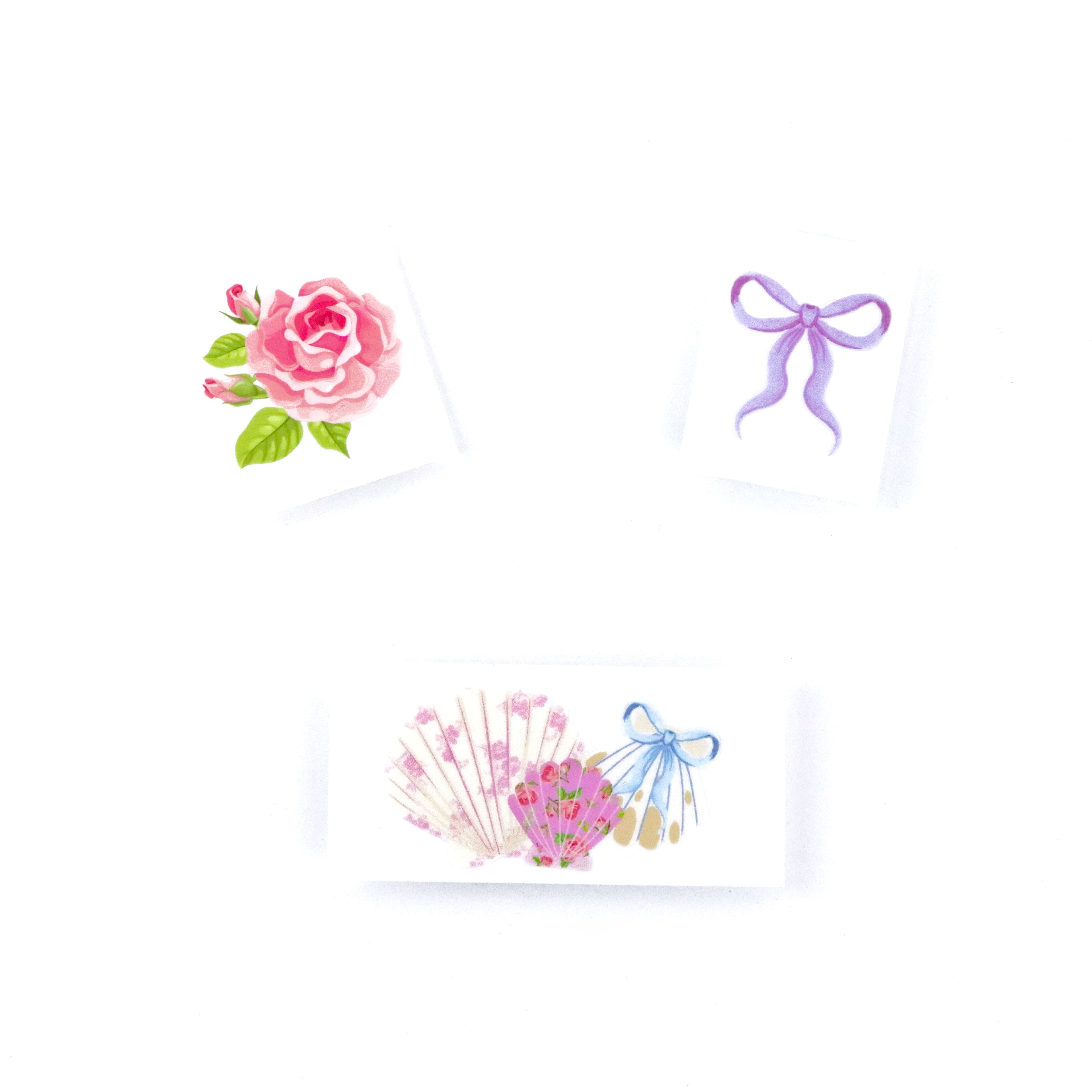 Assorted Roses &#x26; Bows Cold Transfer Stickers, 3pc. by Recollections&#x2122;