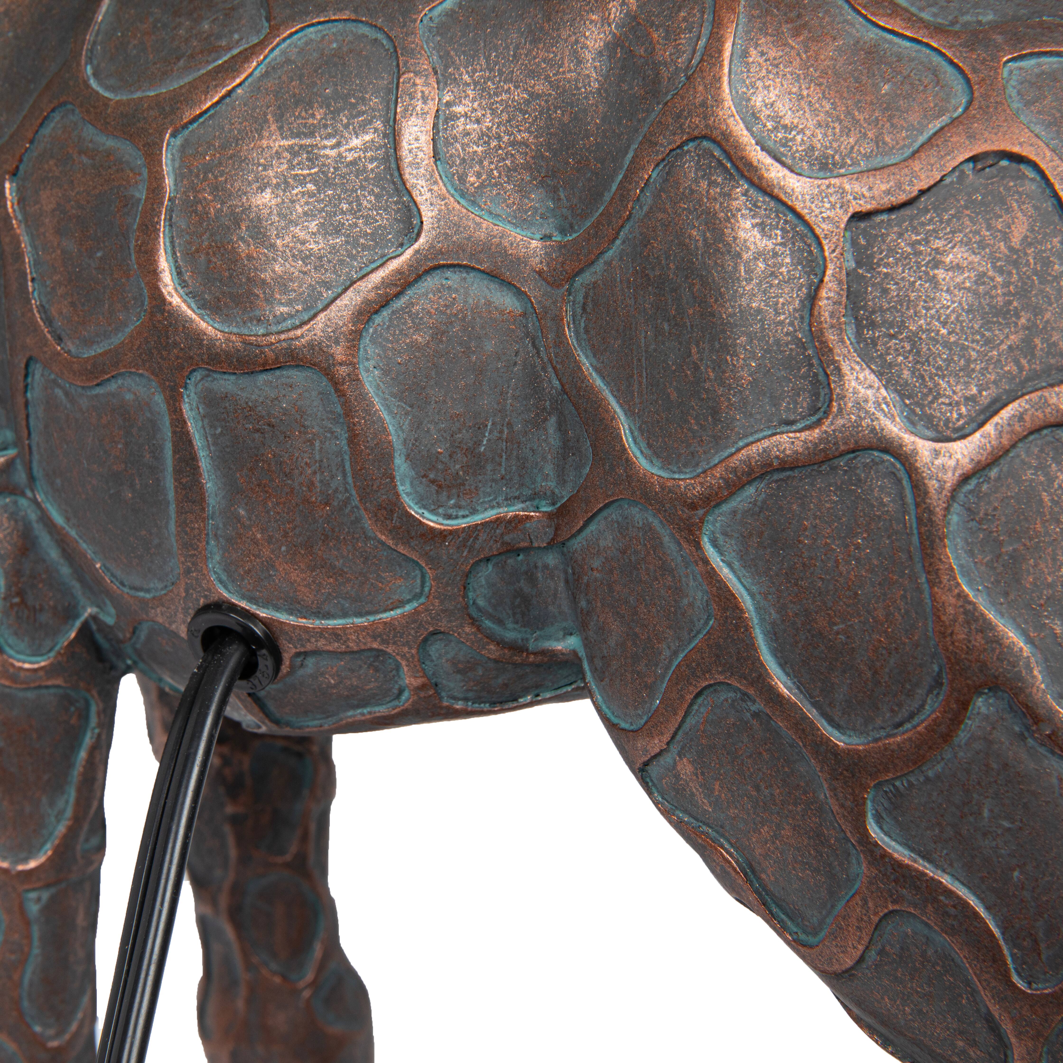 Hello Honey® 28" Bronze Giraffe Table Lamp with Linen Shade