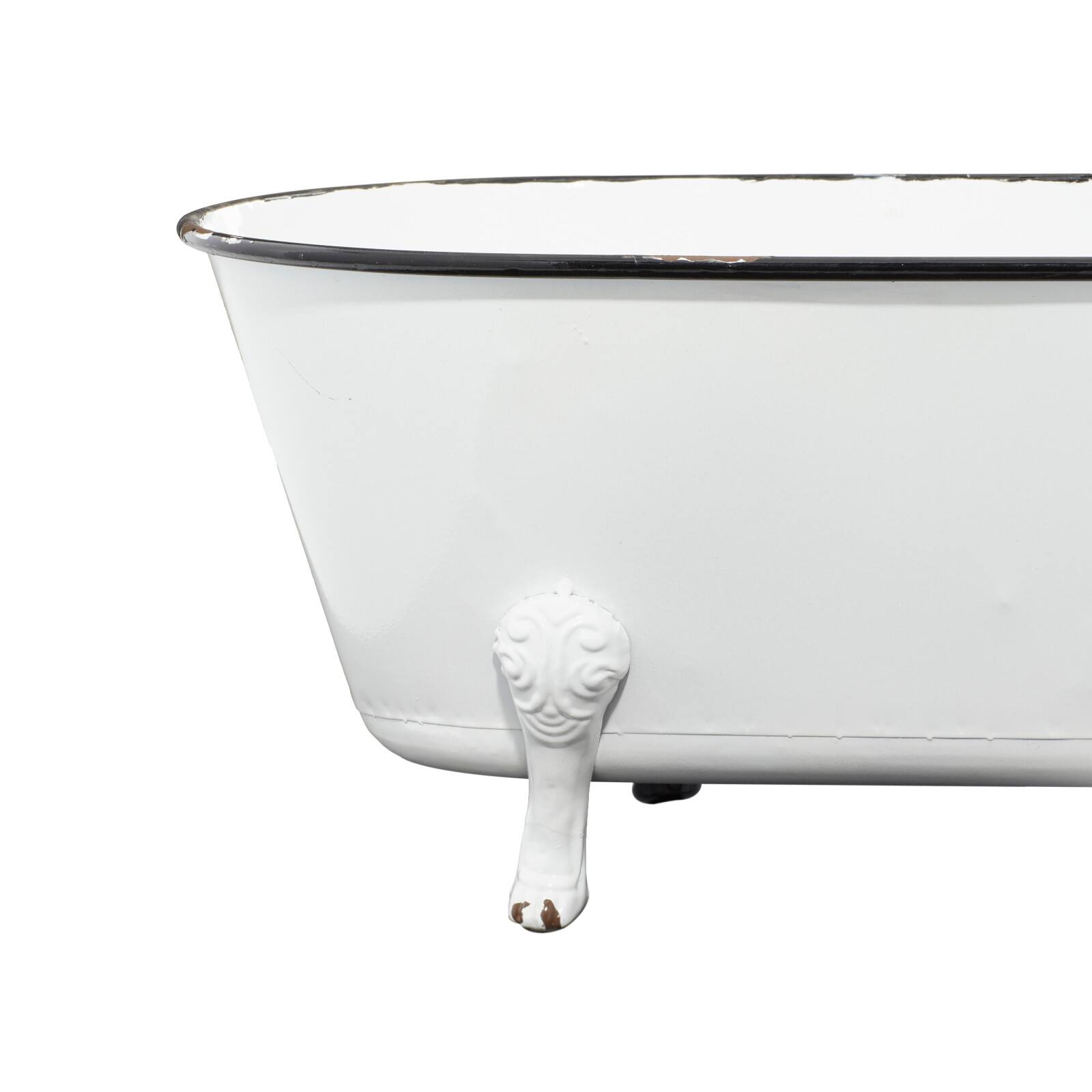20&#x22; White Metal Farmhouse Planter