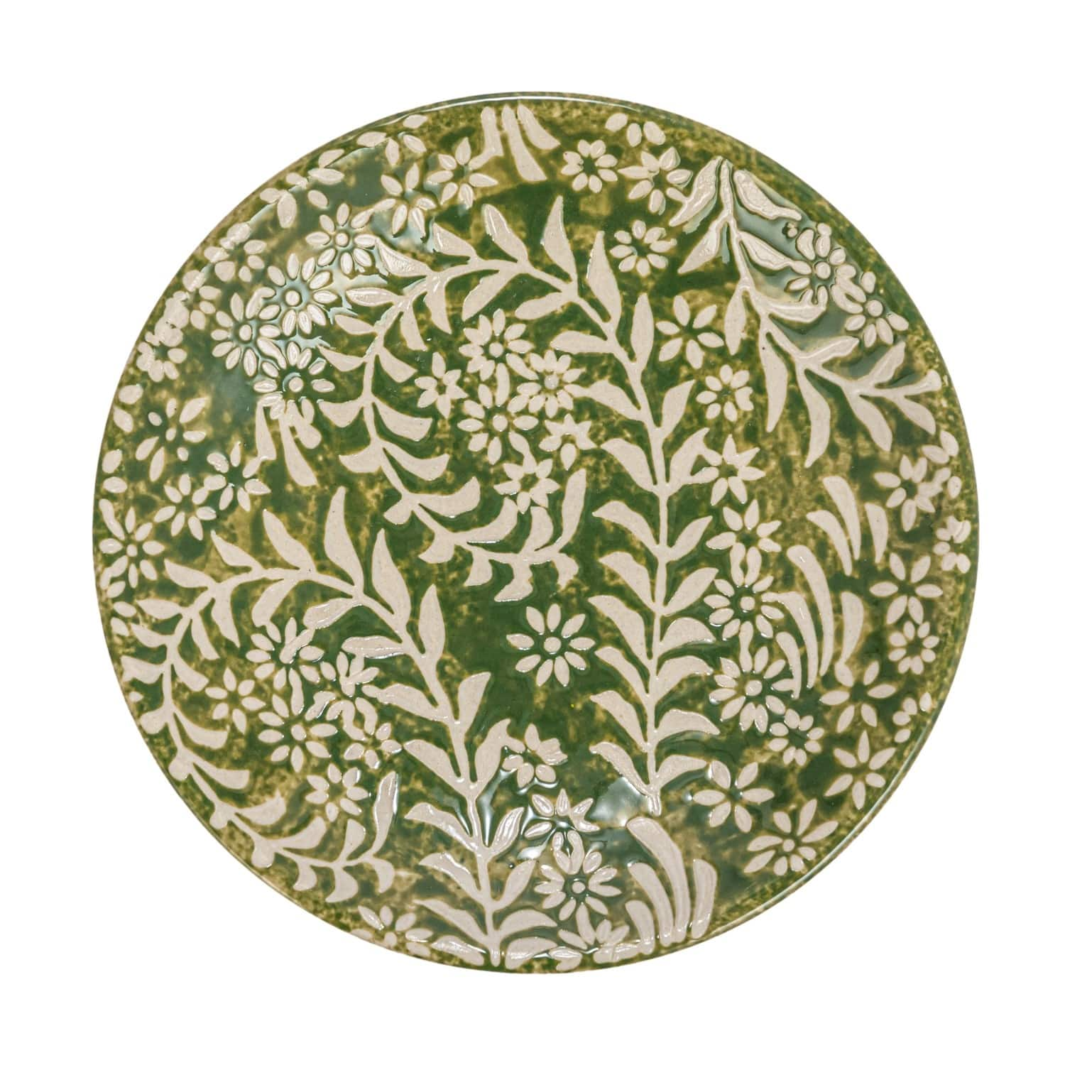 5&#x22; Botanical Round Stoneware Plate, 12ct.