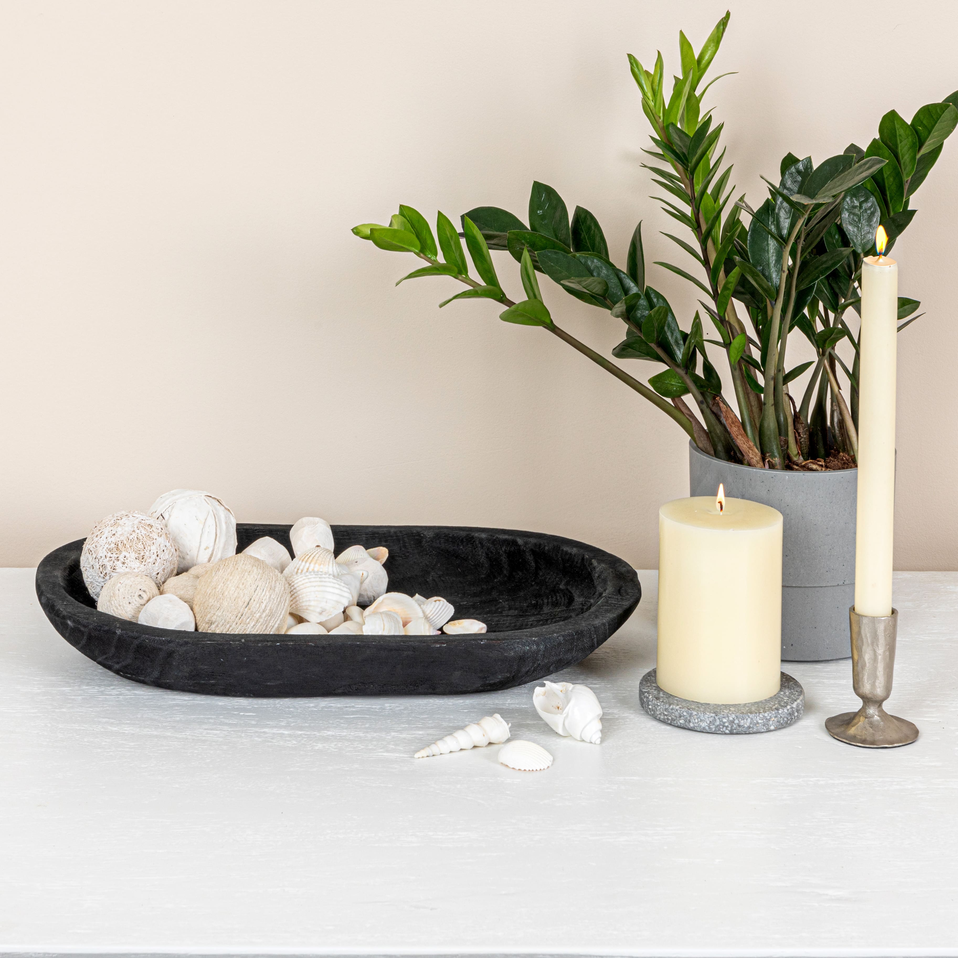 Hello Honey® 14.5" Hand-Carved Paulownia Wood Bowl